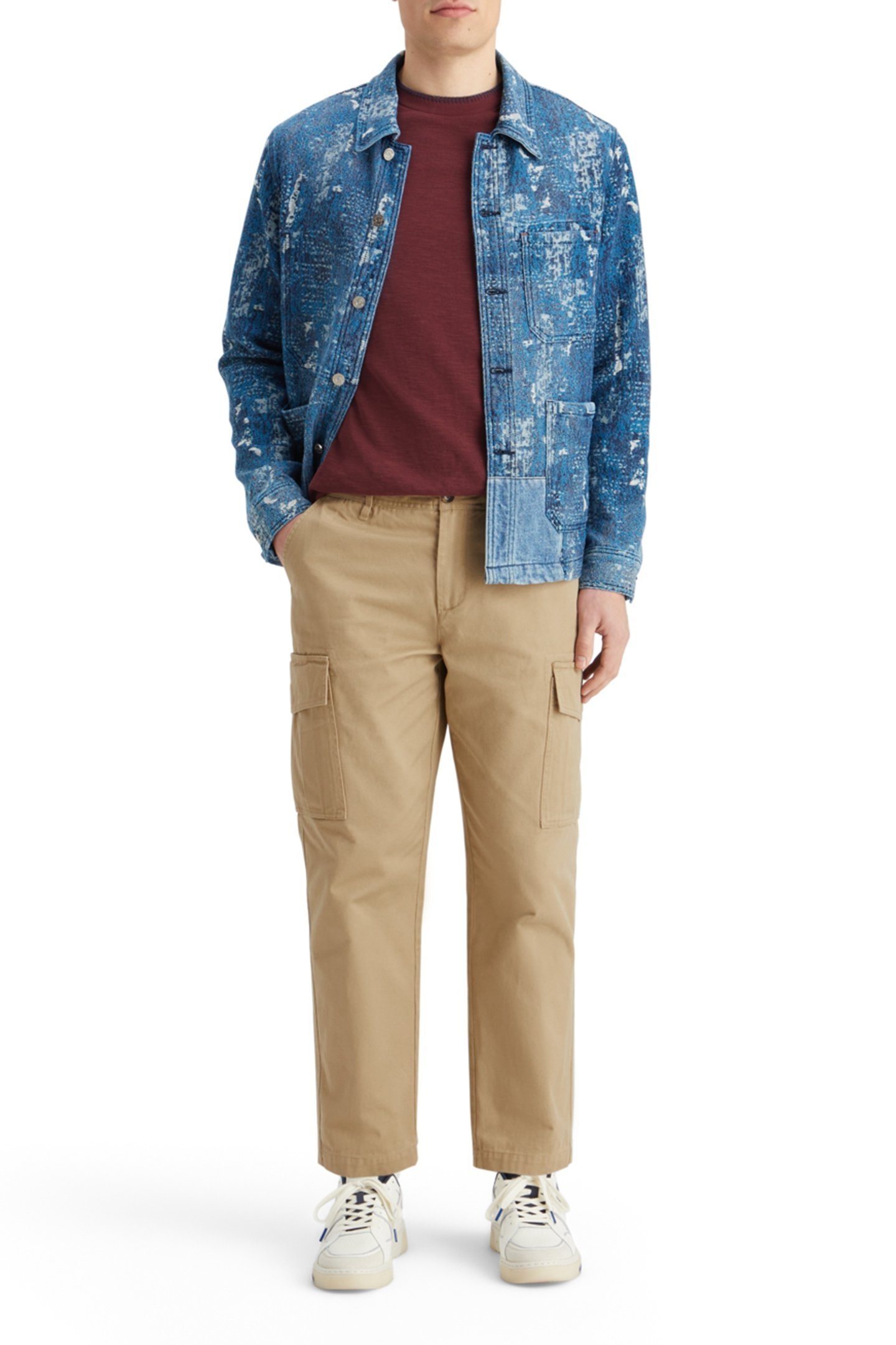 LOOSE TAPERED COTTON-TWILL CARGO PANT DESERT SAND 6