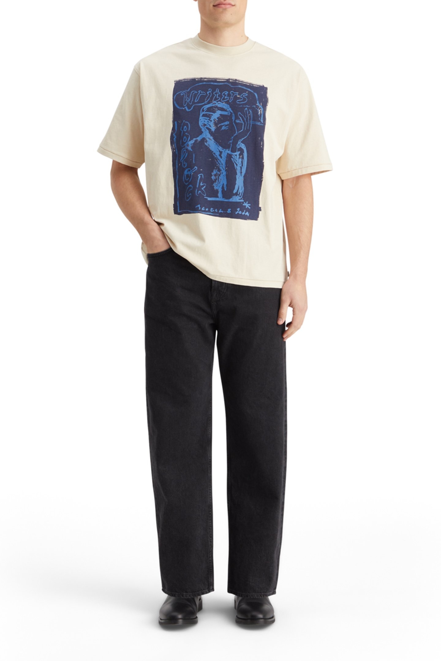 LOOSE FIT FRONT PRINTED ARTWORK T-SHIRT PARCHMENT 3