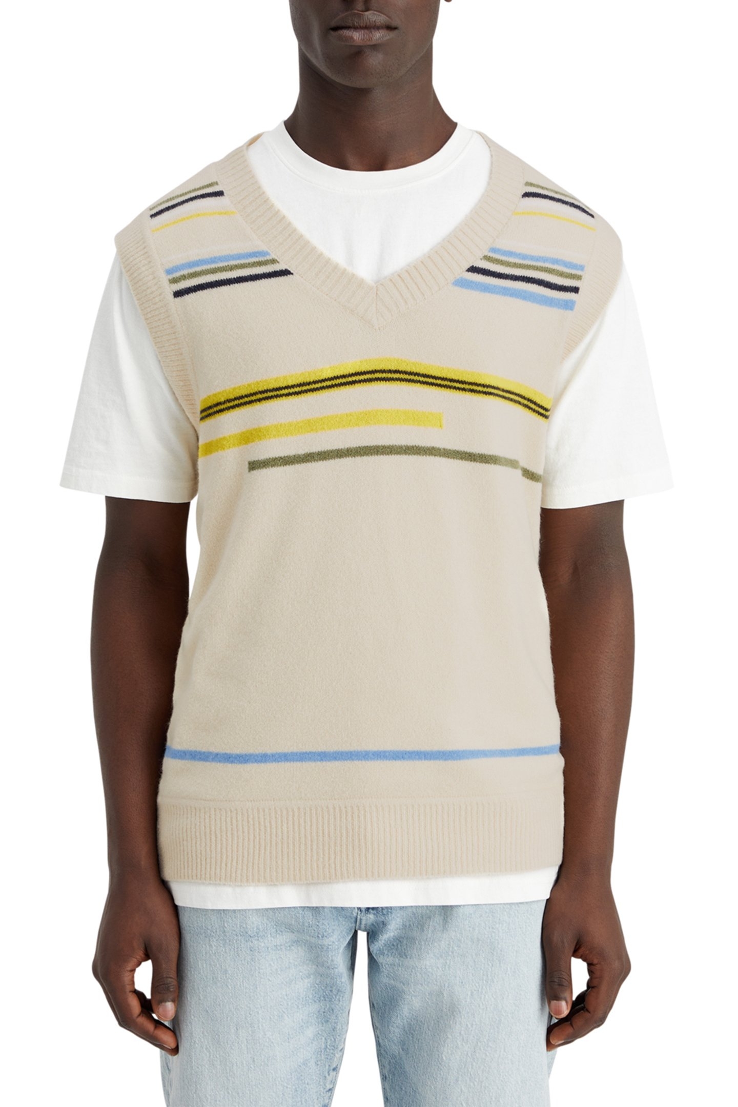 SOFT KNIT VEST PARCHMENT 1