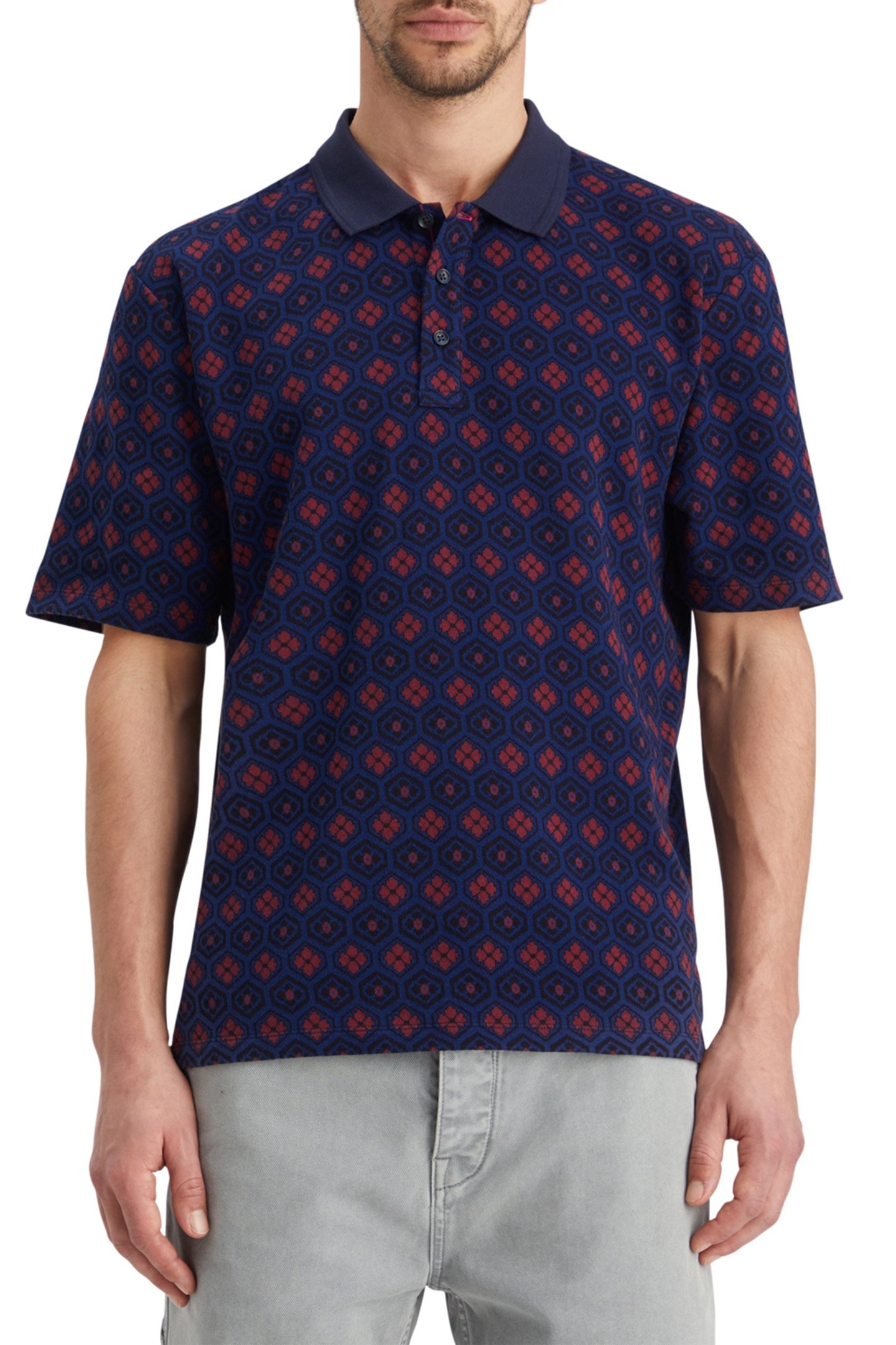 JACQUARD POLO INK BLUE JACQUARD 1