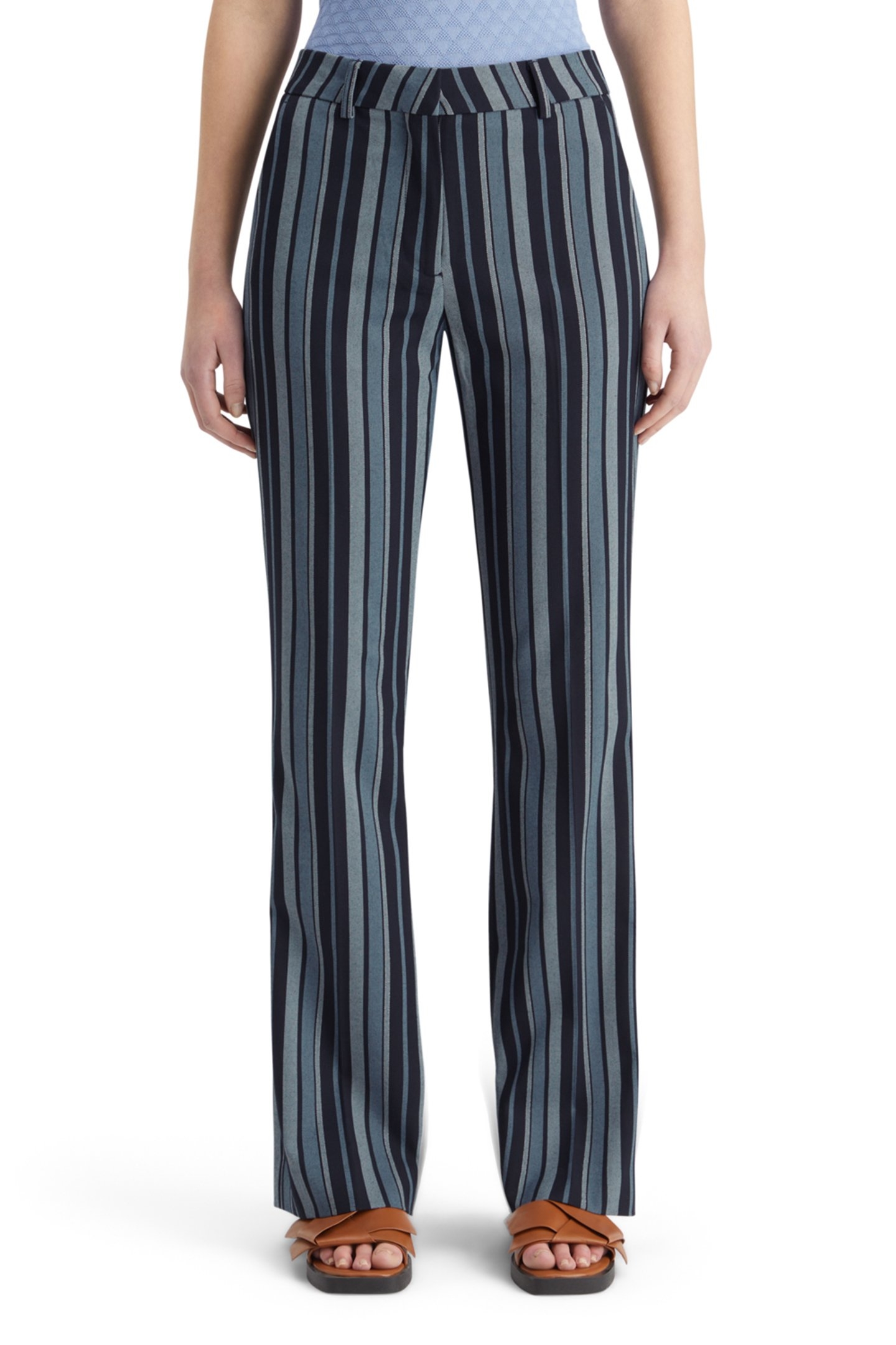 VIOLET KICK FLARE PANT BLUE SCHOOL STRIPE 1