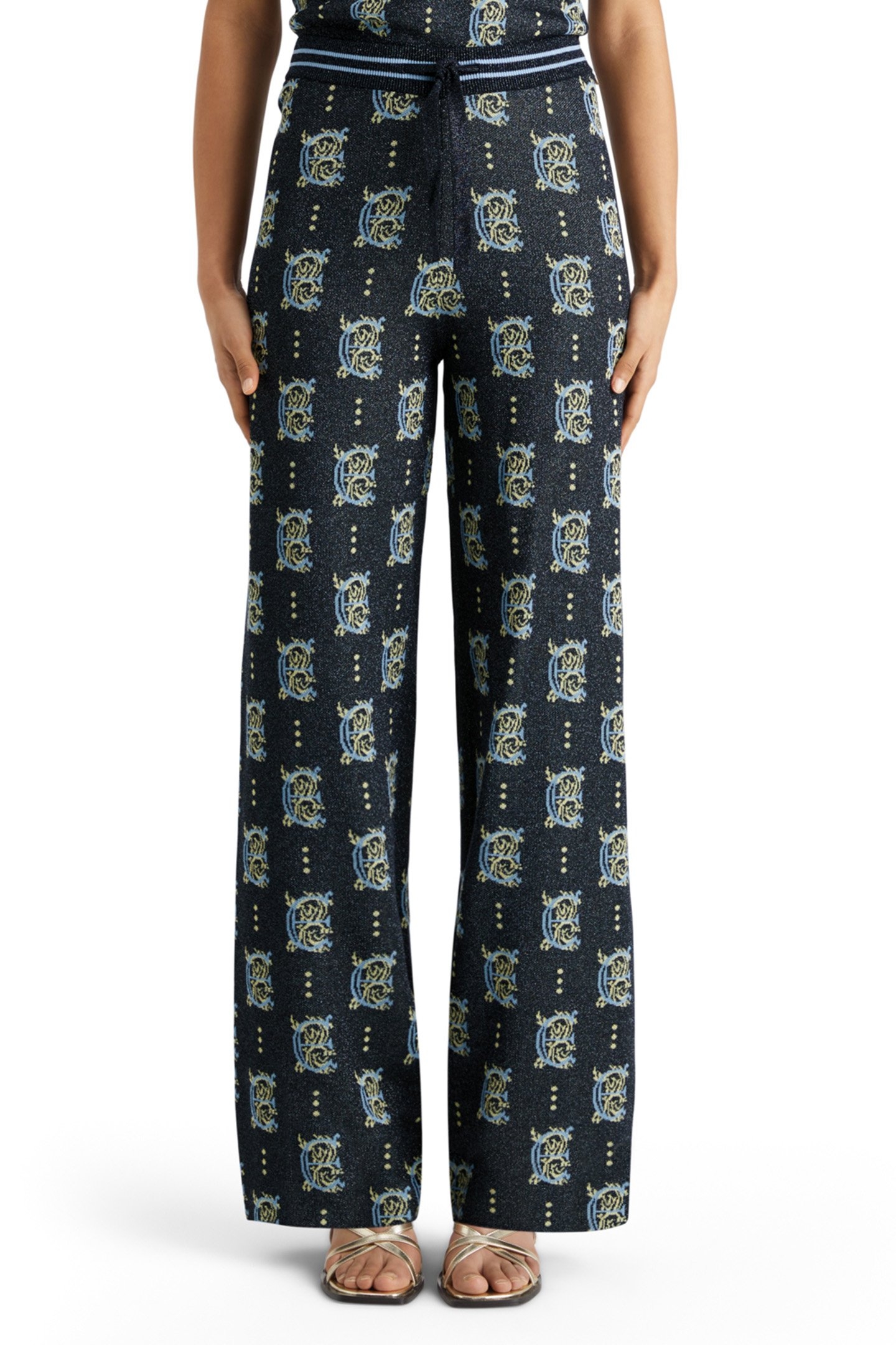 JACQUARD KNITTED TROUSERS NIGHT 1