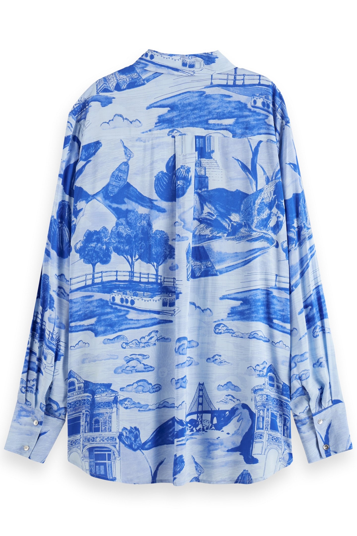 VISCOSE PRINTED RELAXED FIT SHIRT JOURNEY OF THE FREE MIND B 2