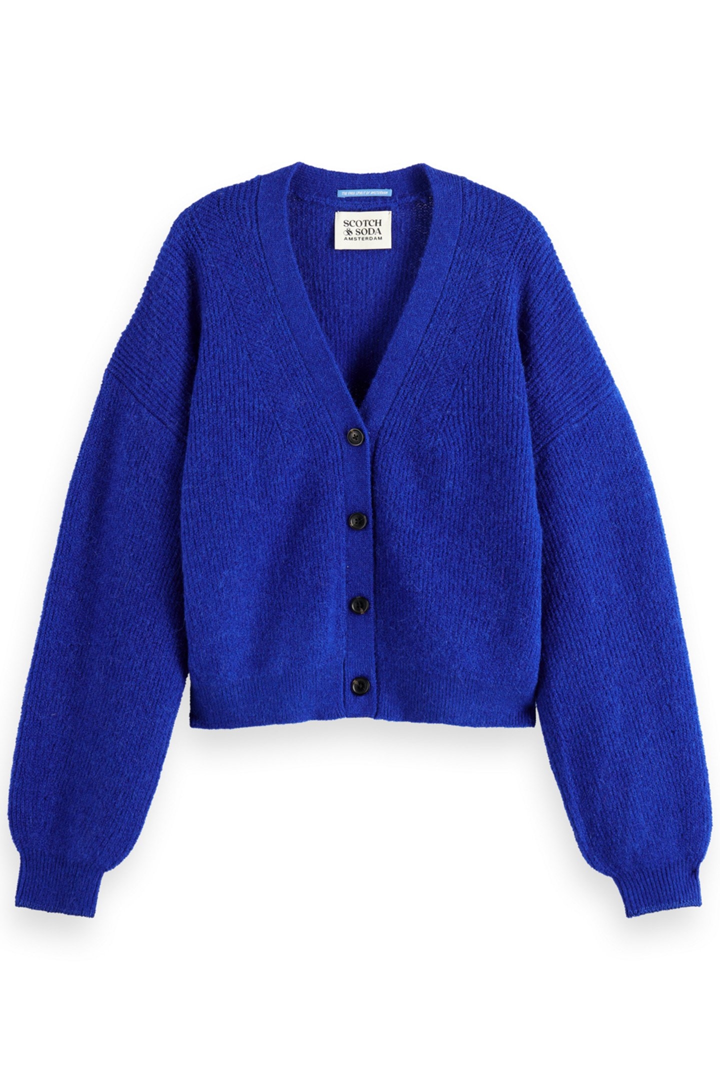 FUZZY RELAXED CARDIGAN ELECTRIC BLUE 4