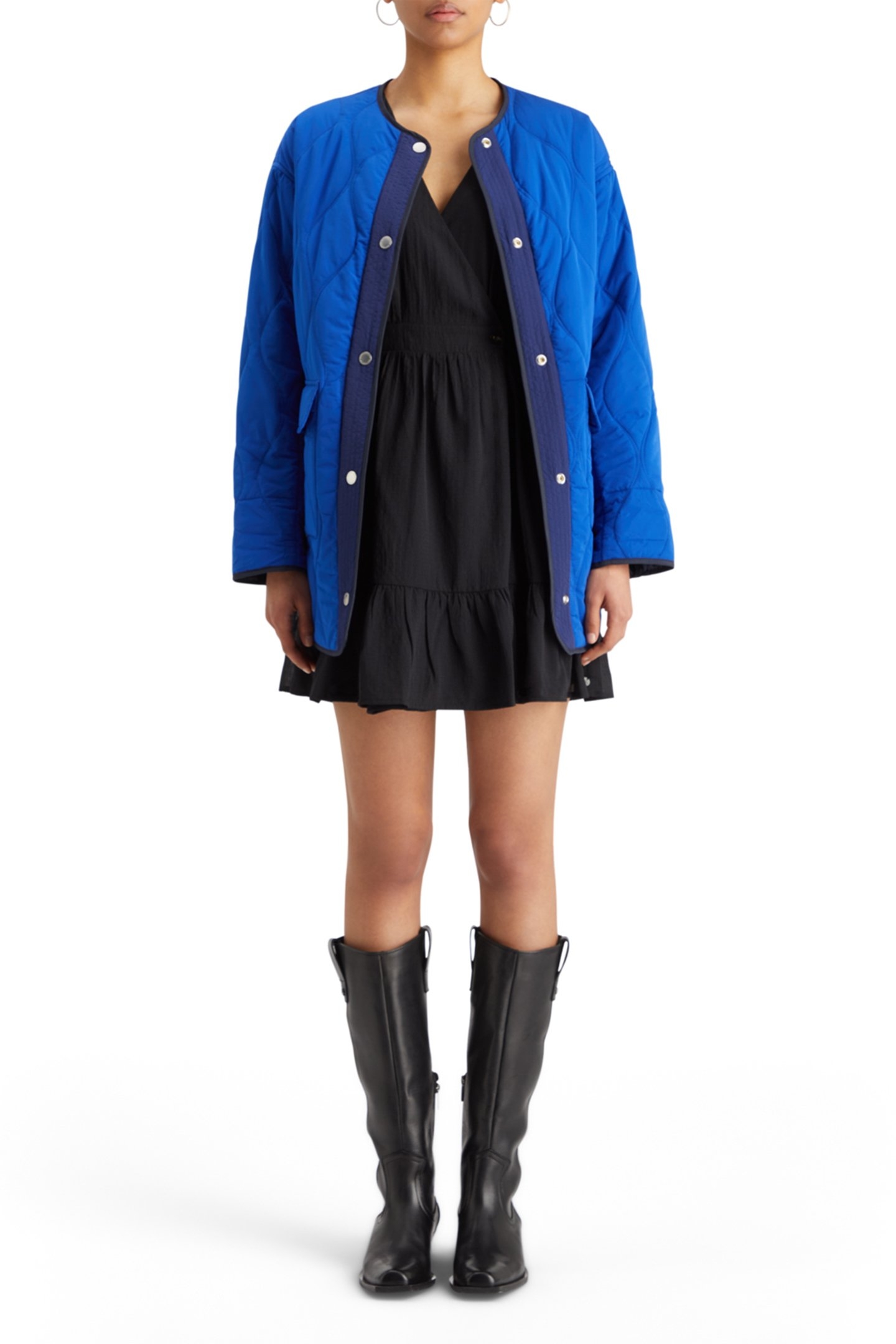 MINI WRAP DRESS EVENING BLACK 5