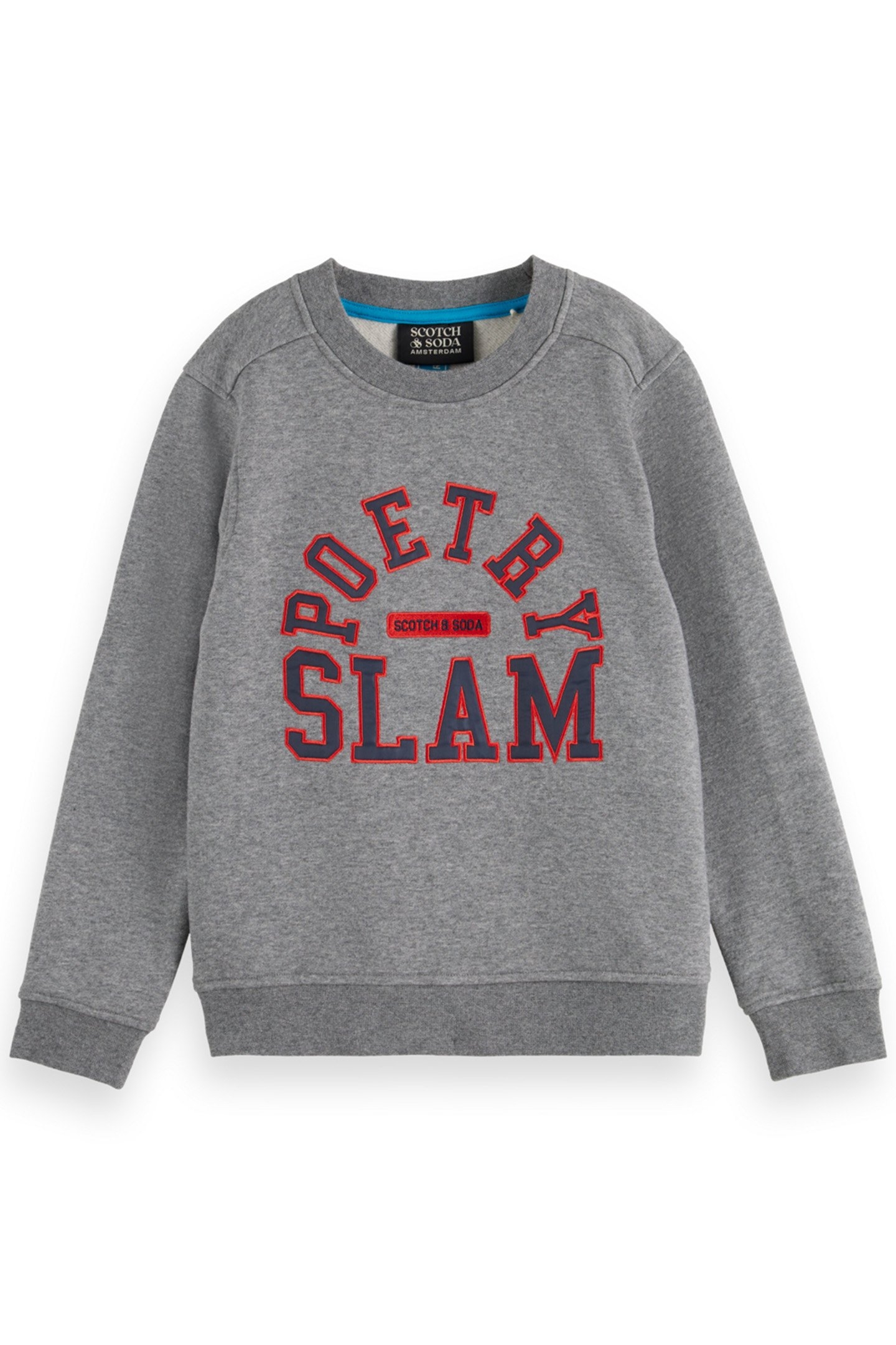 BOY REGULAR-FIT ARTWORK CREWNECK DARK GREY MELANGE 1