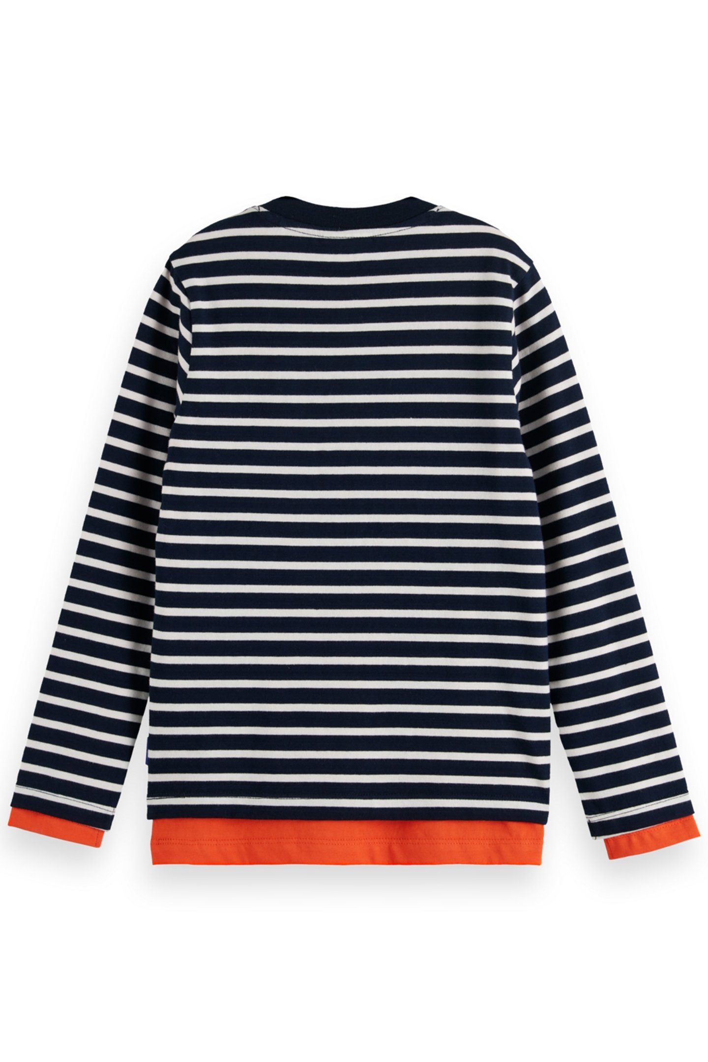 BOY DOUBLE LAYERED LONG-SLEEVED T-SHIRT NIGHT ECRU STRIPE/ST 2