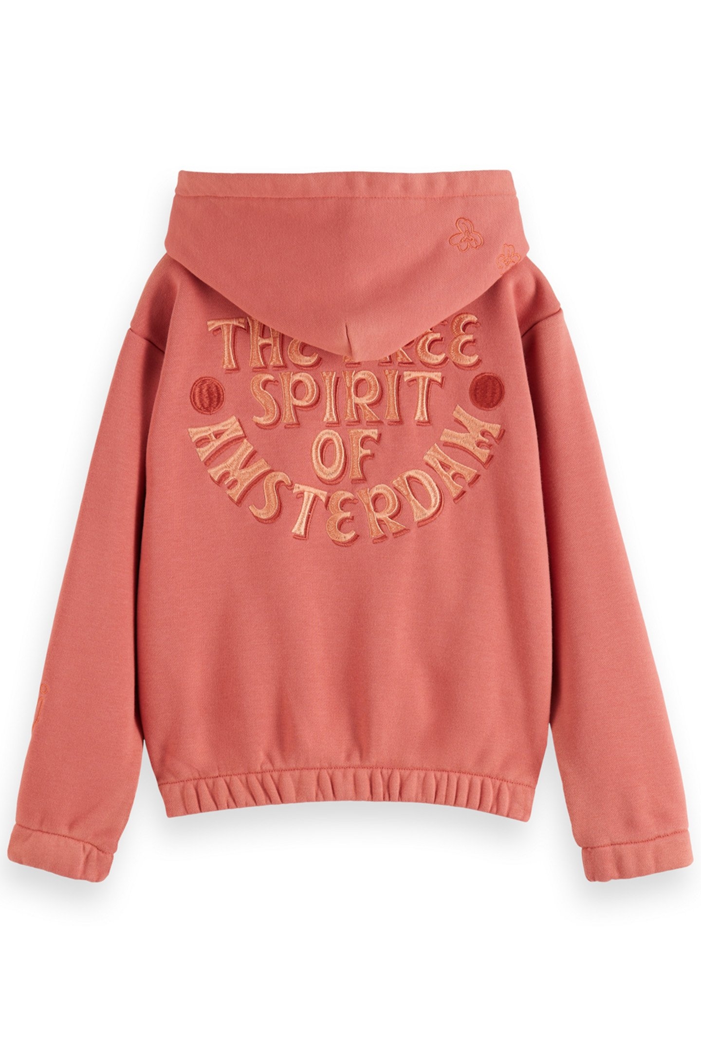 GIRL RELAXED-FIT ZIP-THROUGH HOODIE WITH EMBROIDERED ARTWORK 2