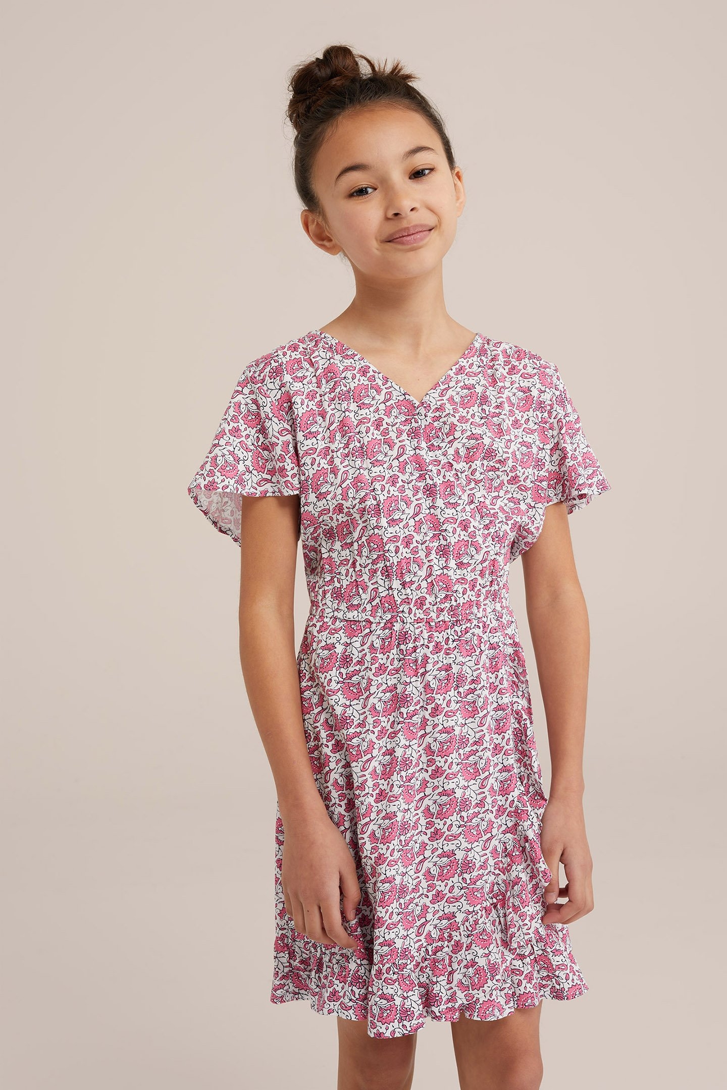 DRESS MID LENGTH PINK 1