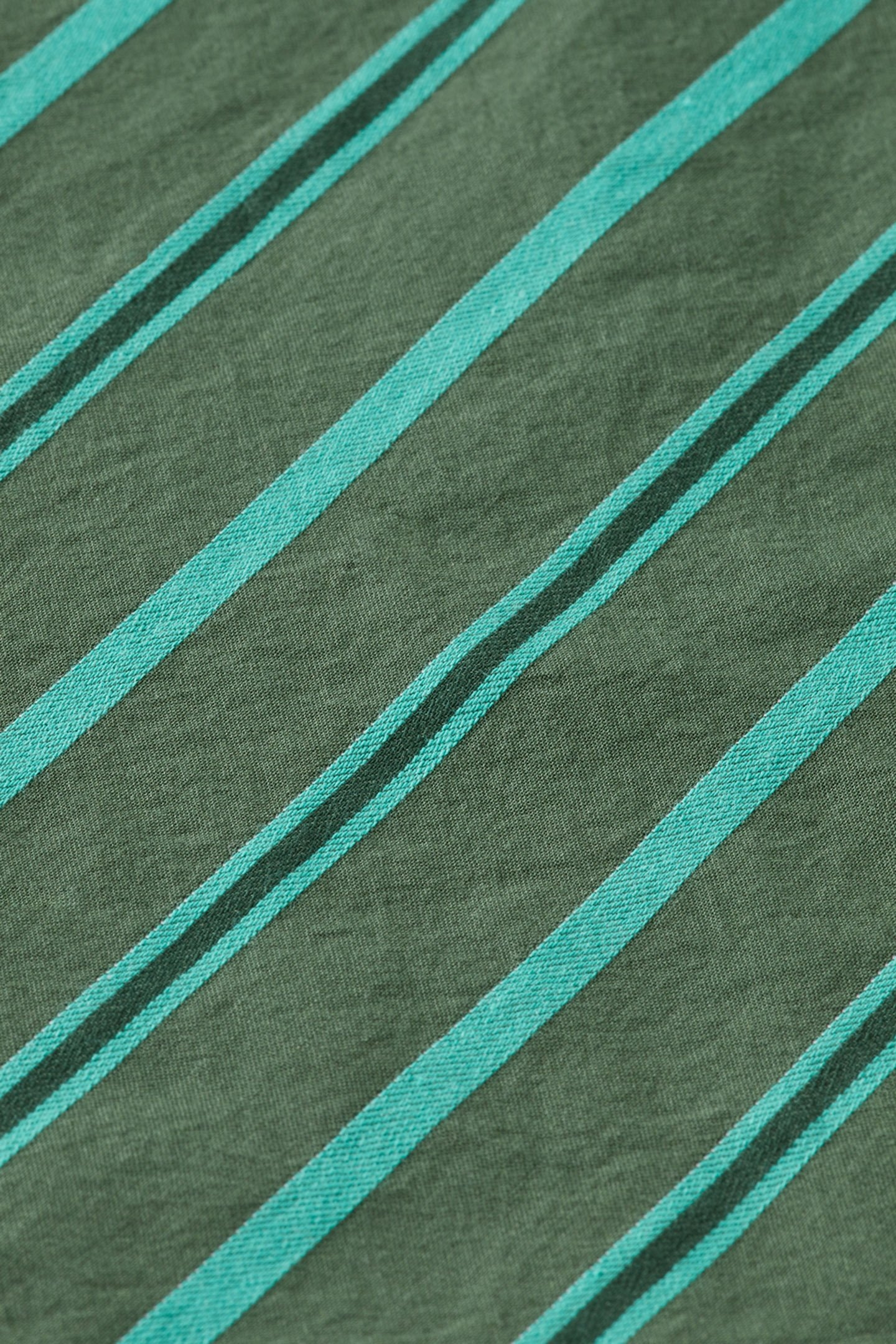 REGULAR FIT YARN DYE STRIPE SHIRT GREEN STRIPE 4