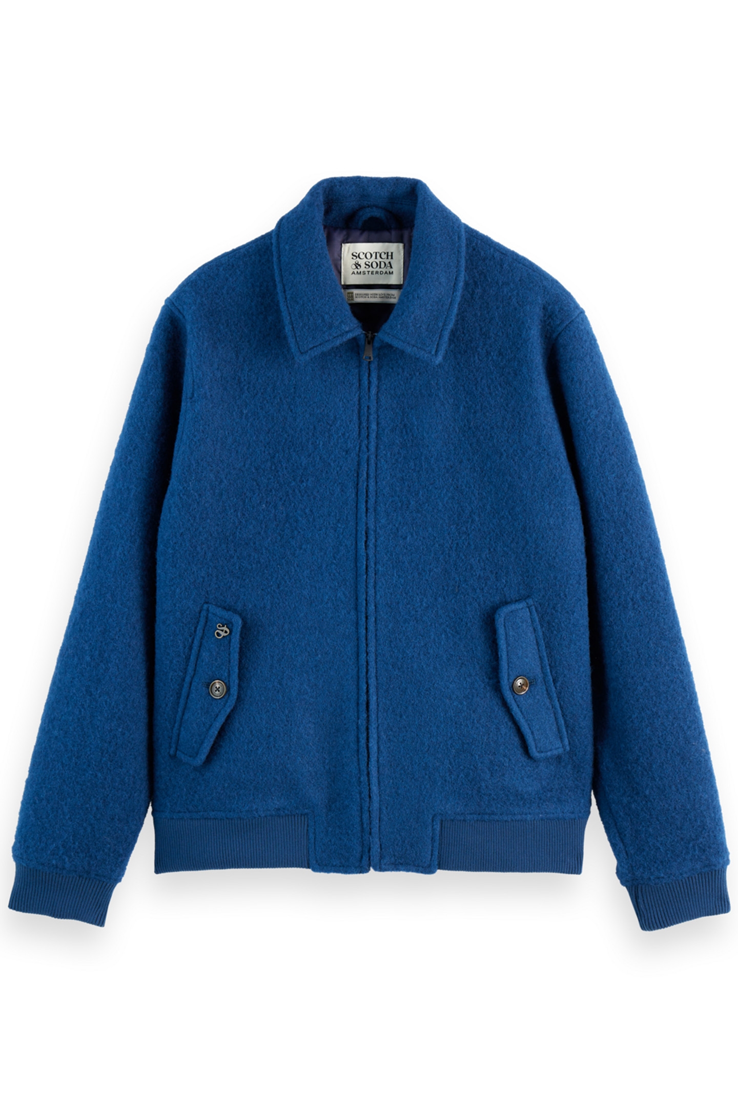 FAUX MOHAIR BLOUSON HERITAGE BLUE 1