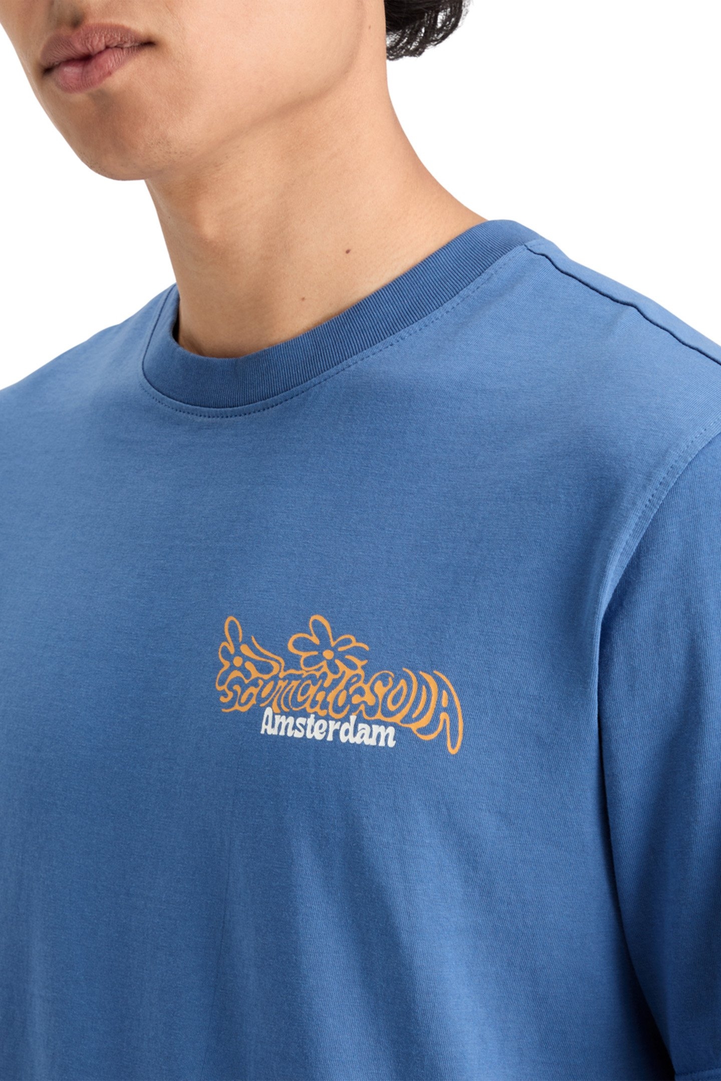 REGULAR FIT FRONT BACK ARTWORK T-SHIRT SMART BLUE 7