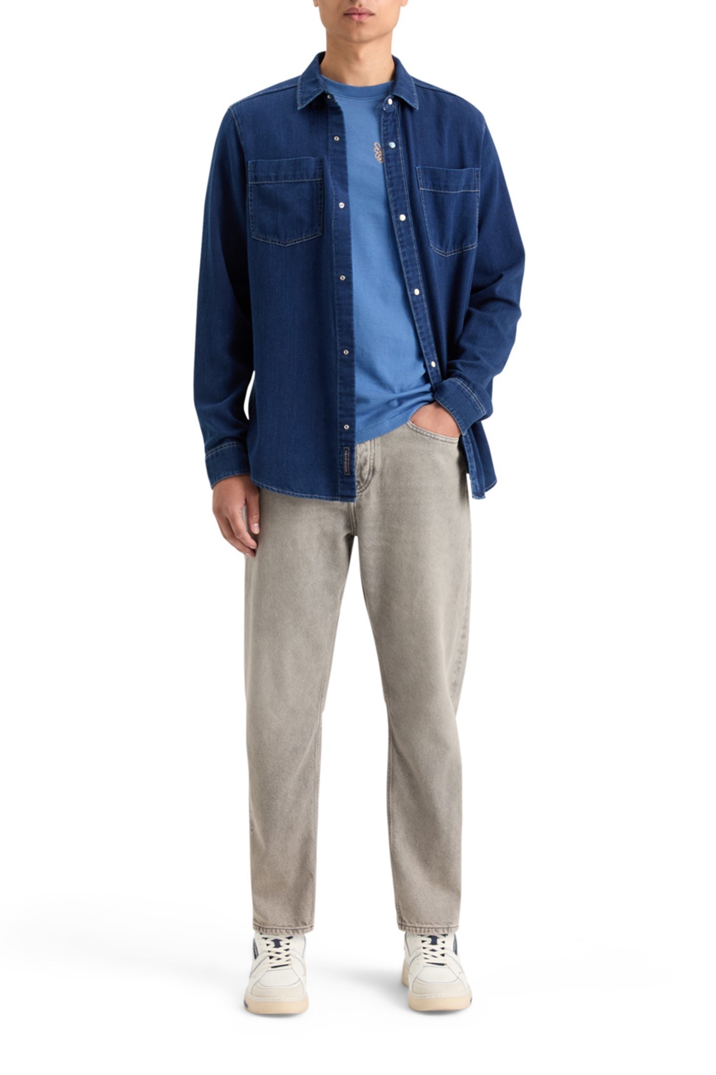 REGULAR FIT FRONT BACK ARTWORK T-SHIRT SMART BLUE 6