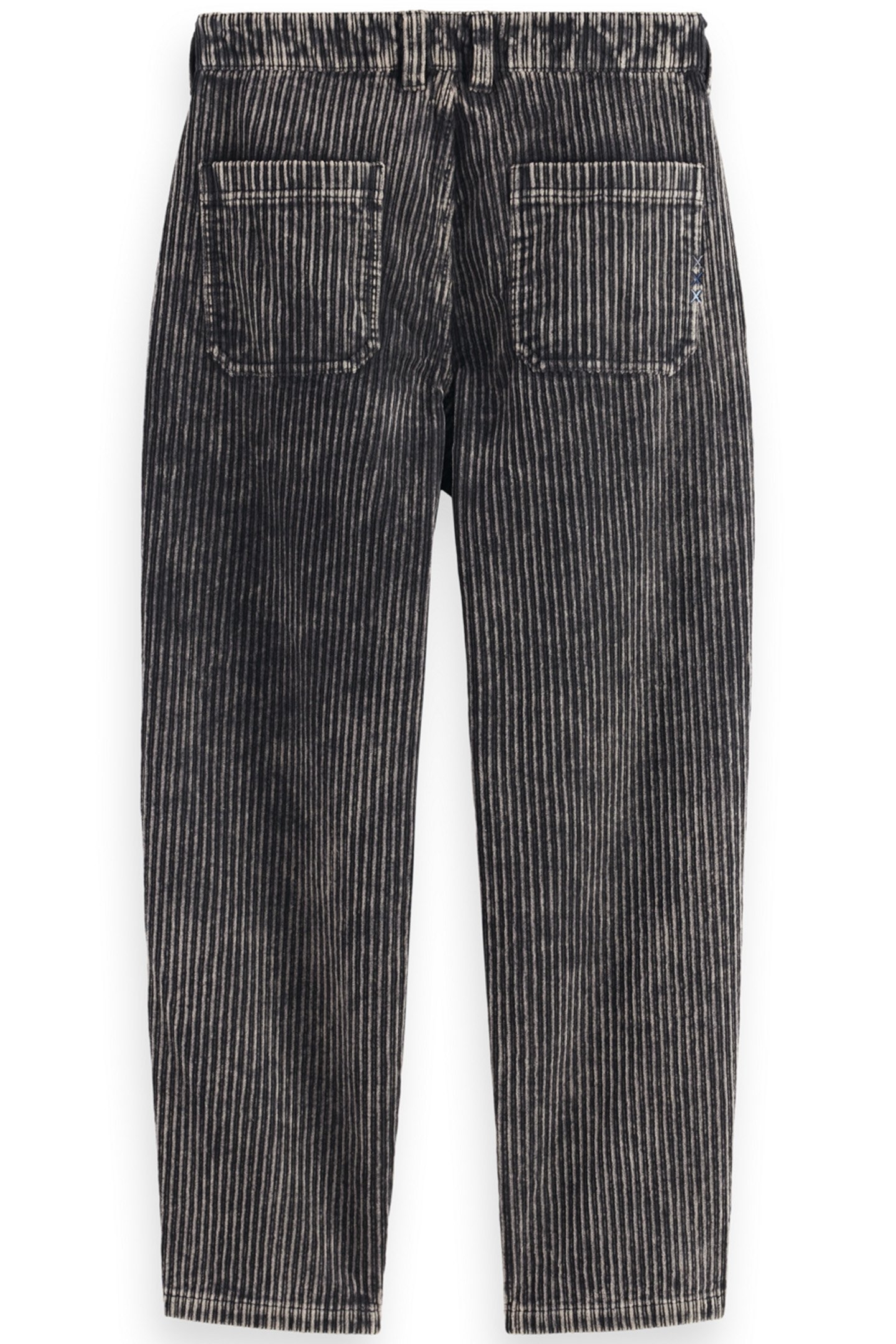 LOOSE TAPERED PLEATED WASHED CORDUROY CHINO BLACK 5