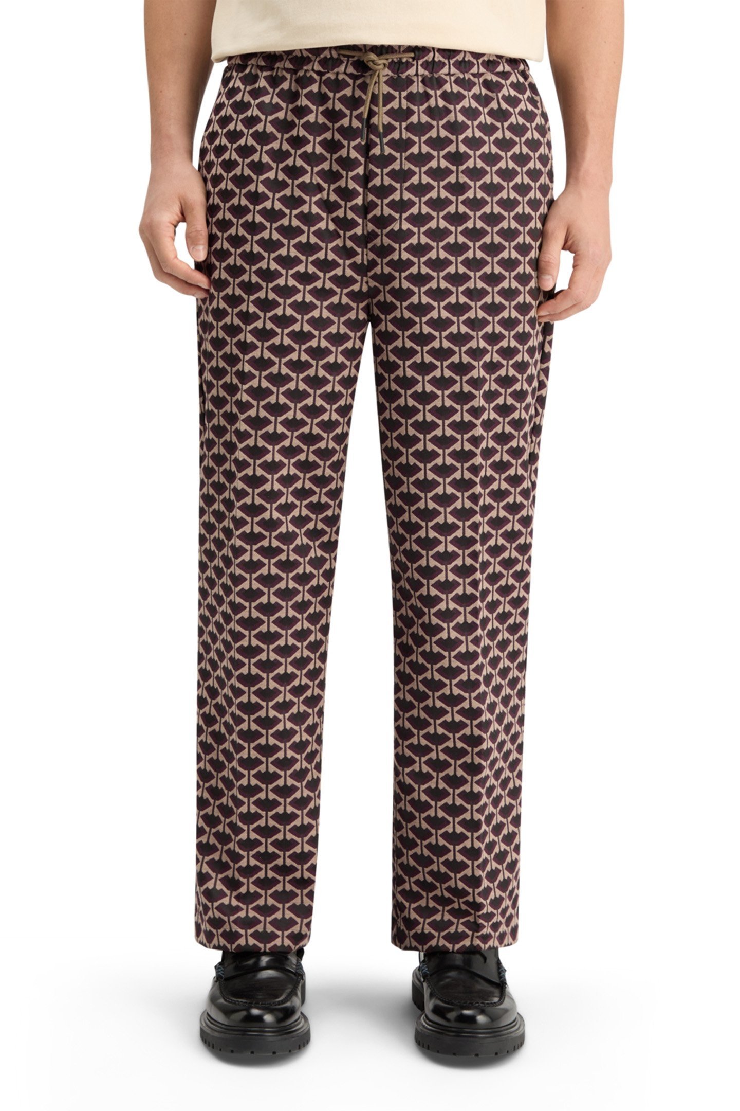 STRAIGHT FIT JACQUARD JOGGER GEO TULIP 1