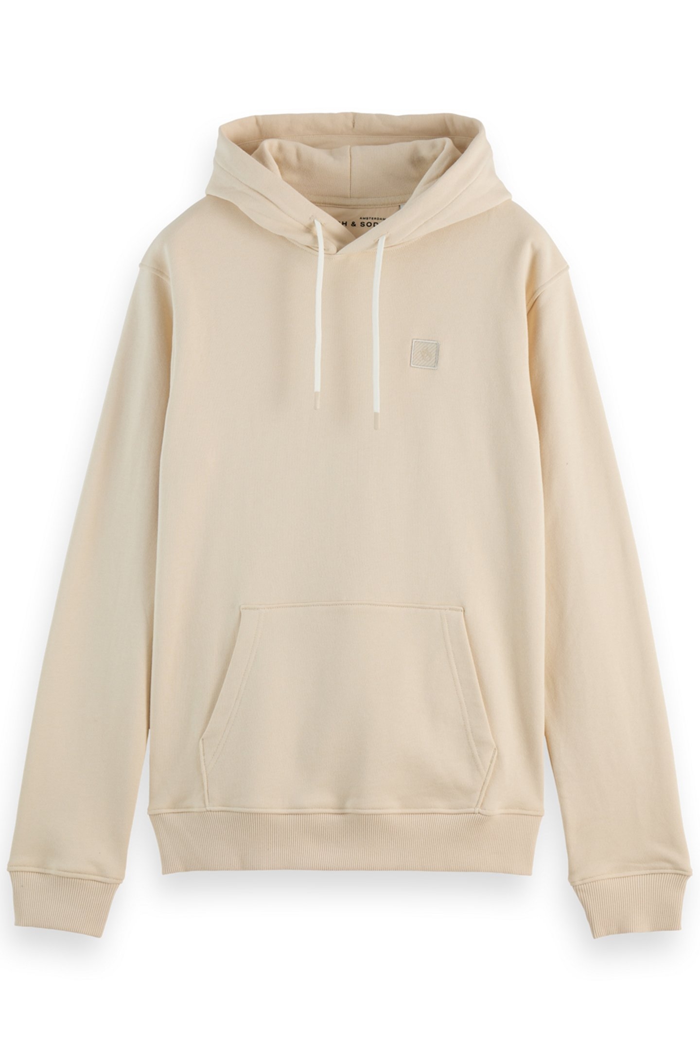 ESSENTIAL LOGO BADGE HOODIE PARCHMENT 4