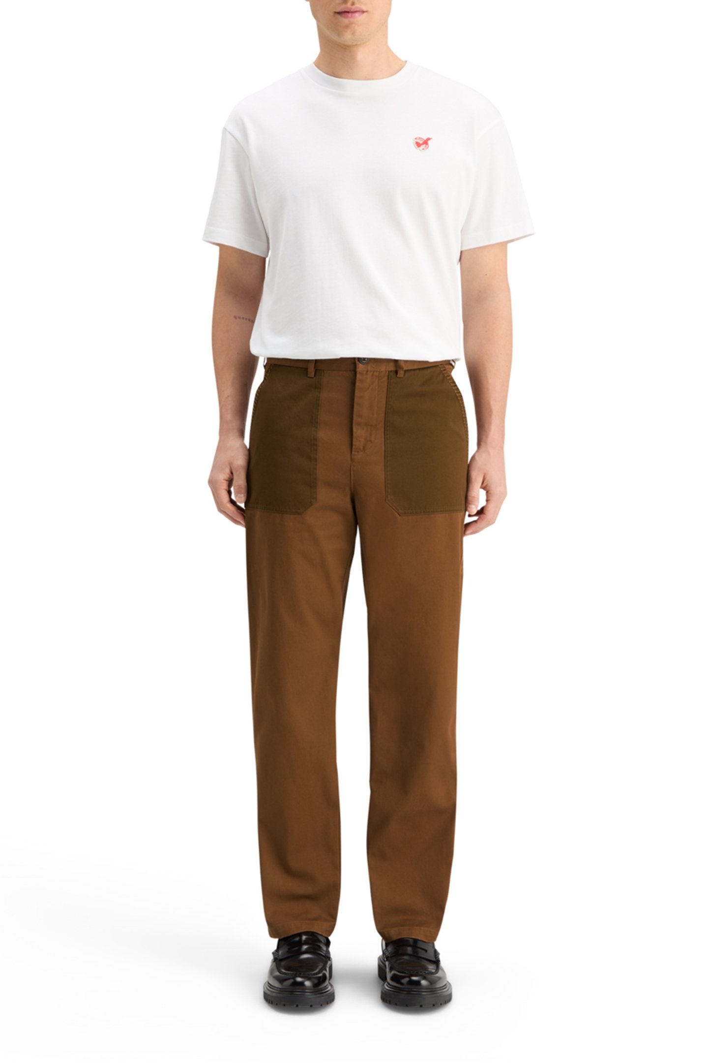 JOE JONAS X SCOTCH SODA STRAIGHT FIT TWILL CHINO BISON 1