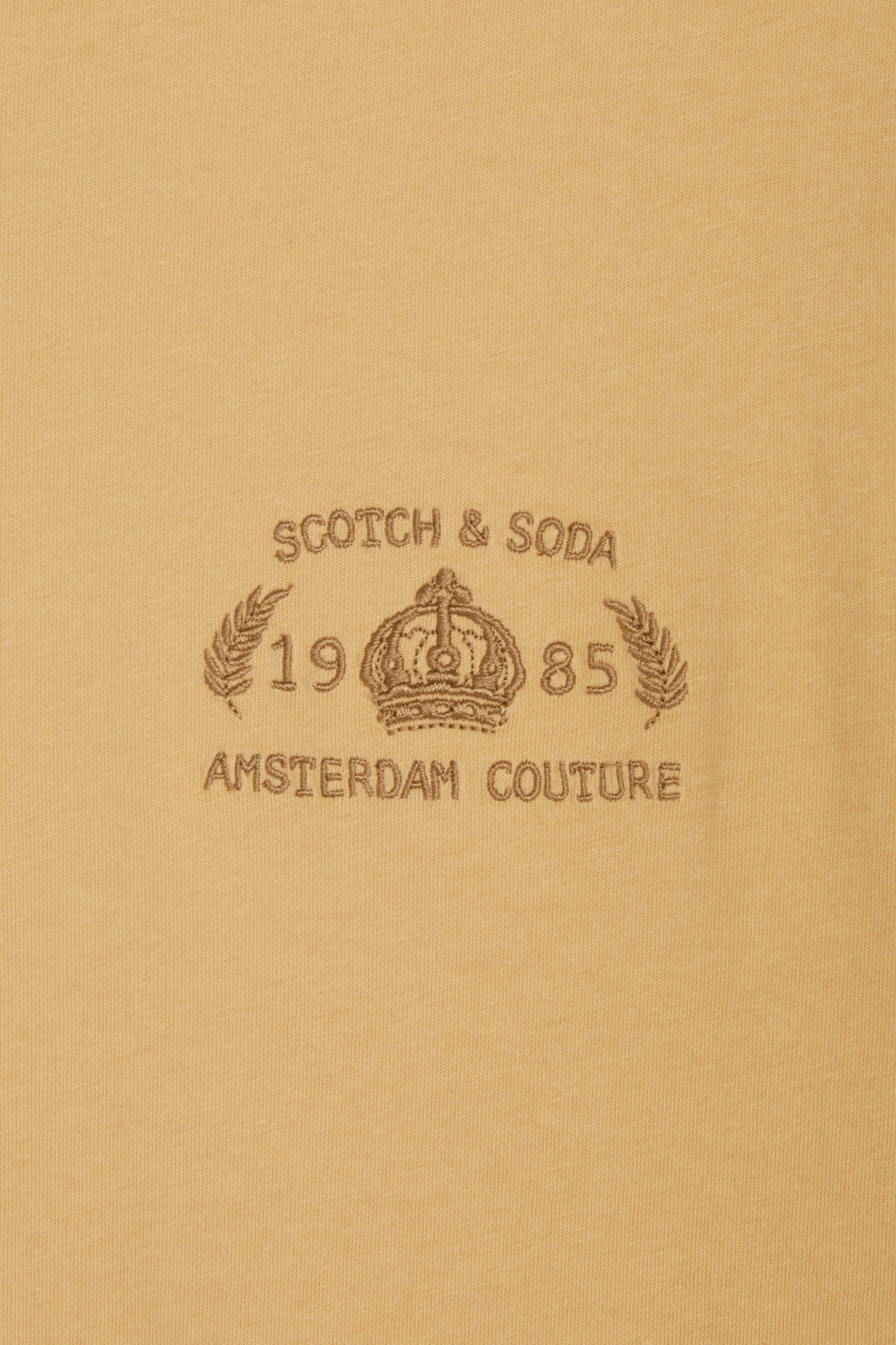 SS ROLL NECK TEE LT PASTEL BROWN 7