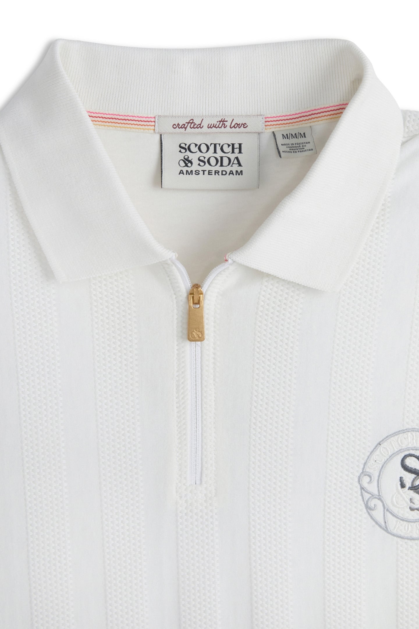 POPCORN PIQUE ZIP POLO (VALUE) LIGHT BEIGE 3