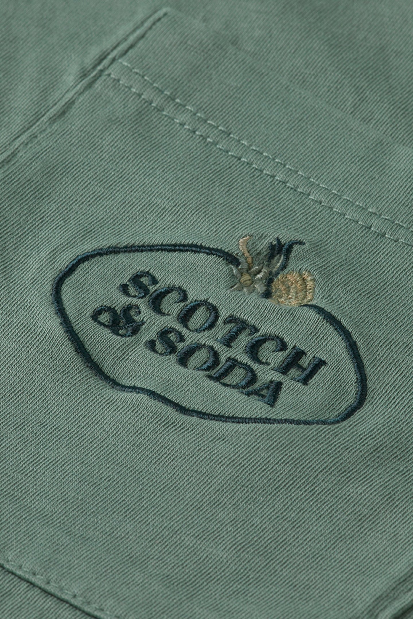 GARMENT DYED SS POCKET TEE KHAKI GREEN 3