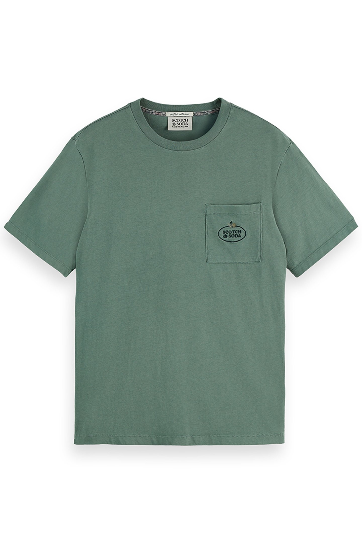GARMENT DYED SS POCKET TEE KHAKI GREEN 1