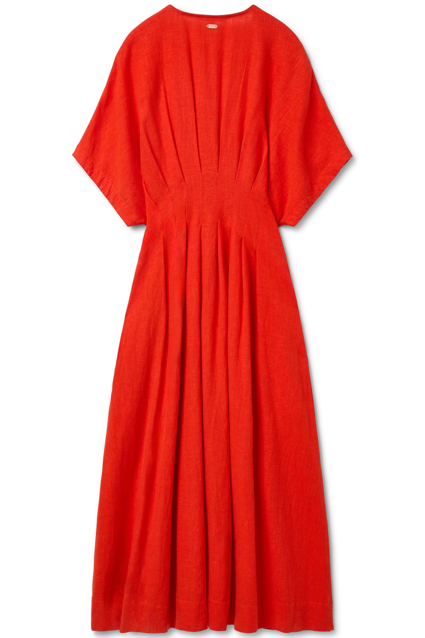 MULTI PLEATED DOLMAN DRESS ORANGE.COM 4