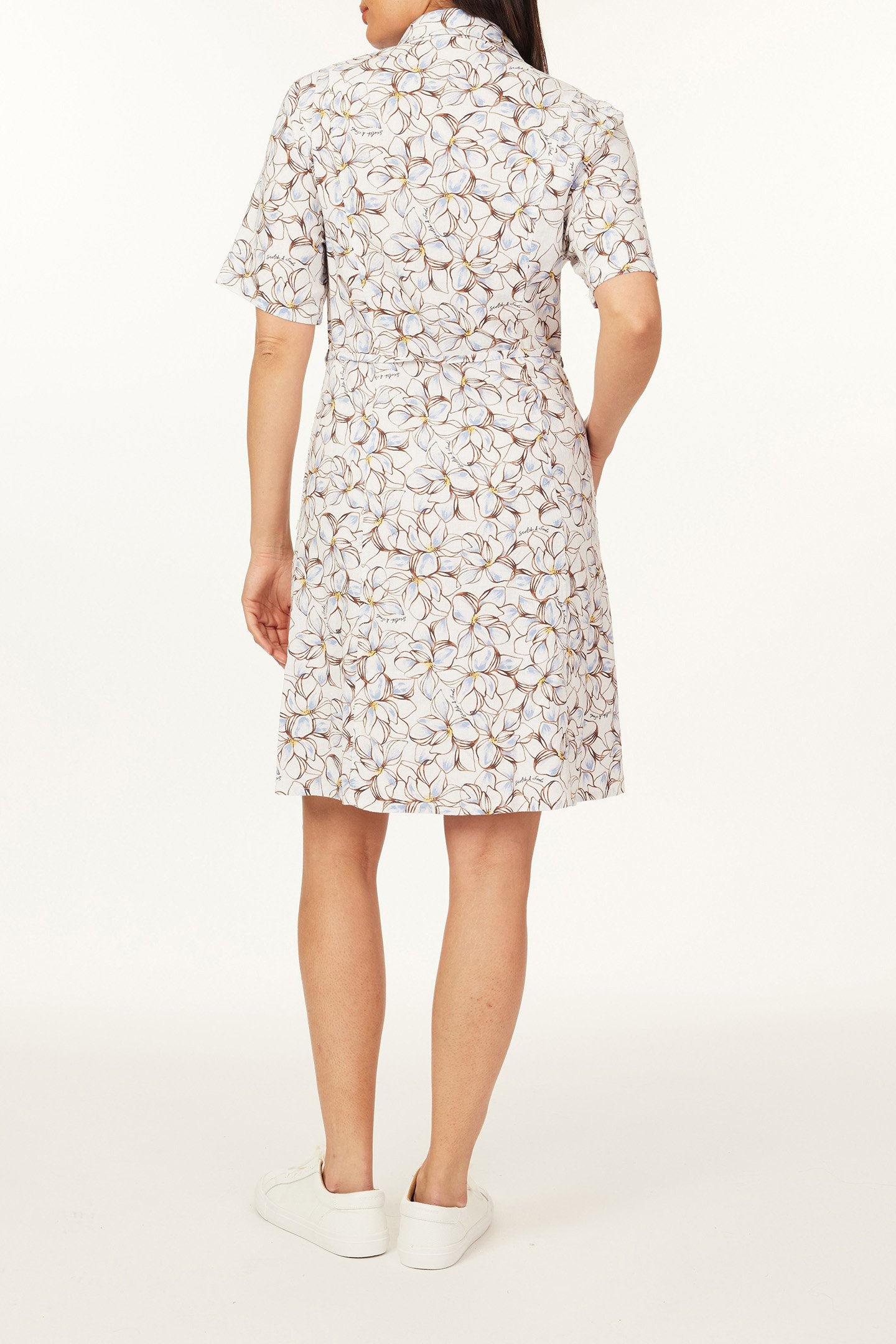 MINI SHIRT DRESS SUMMER SKETCHED FLORAL 2