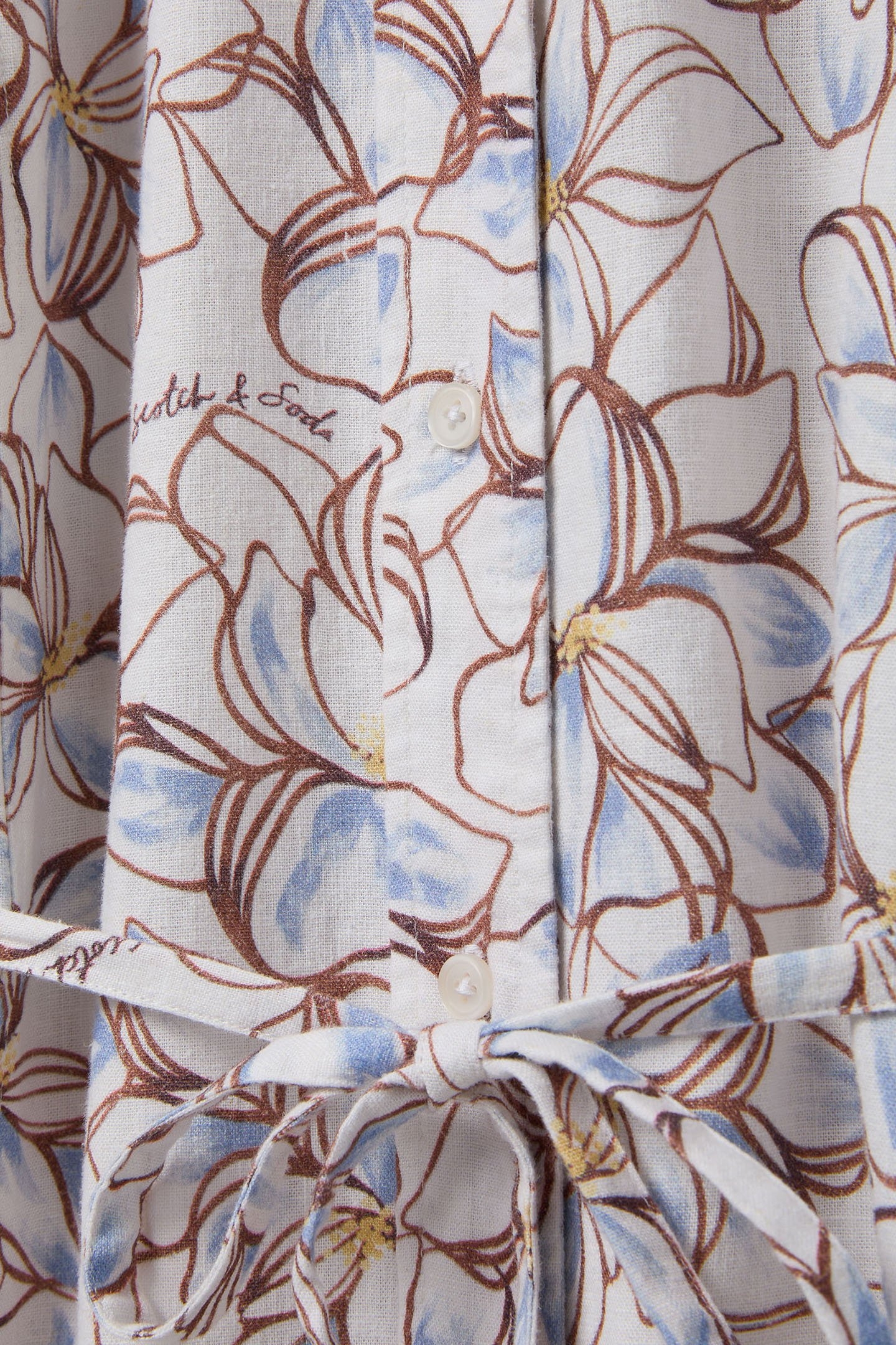 MINI SHIRT DRESS SUMMER SKETCHED FLORAL 7