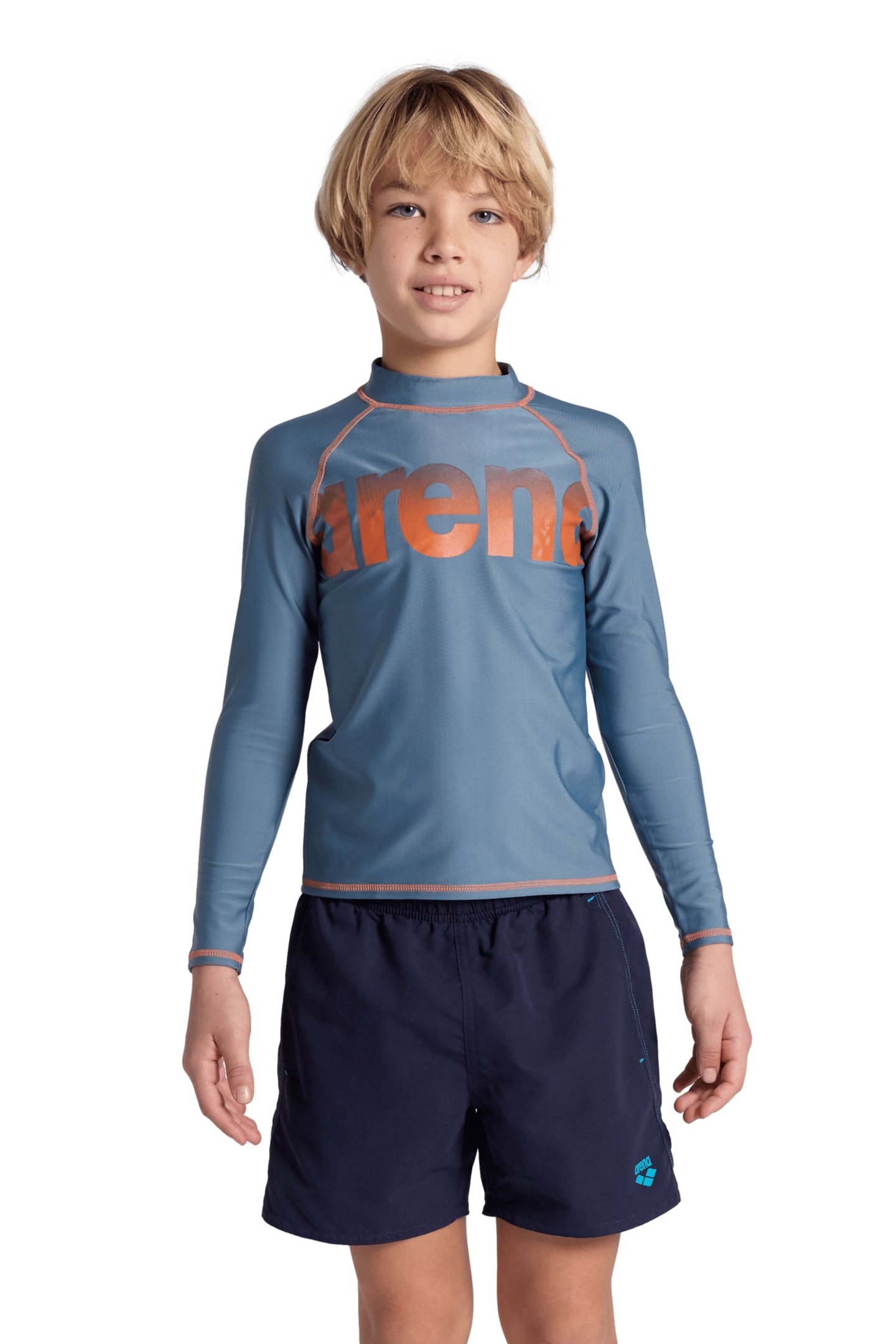 UNISEX JR ARENA RASH VEST L/S GRAPHIC STONE GREY-NESPOLA 3