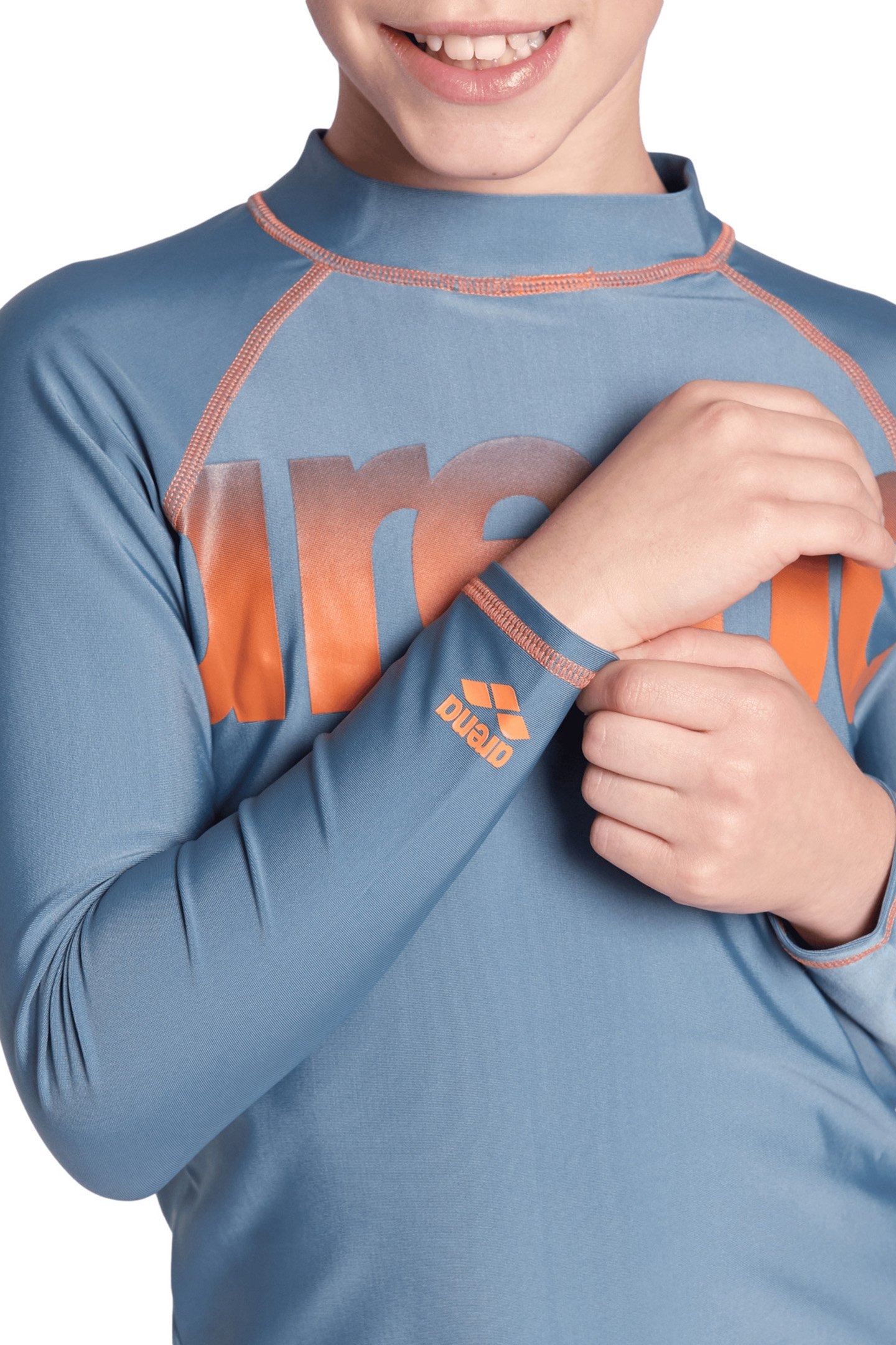 UNISEX JR ARENA RASH VEST L/S GRAPHIC STONE GREY-NESPOLA 8