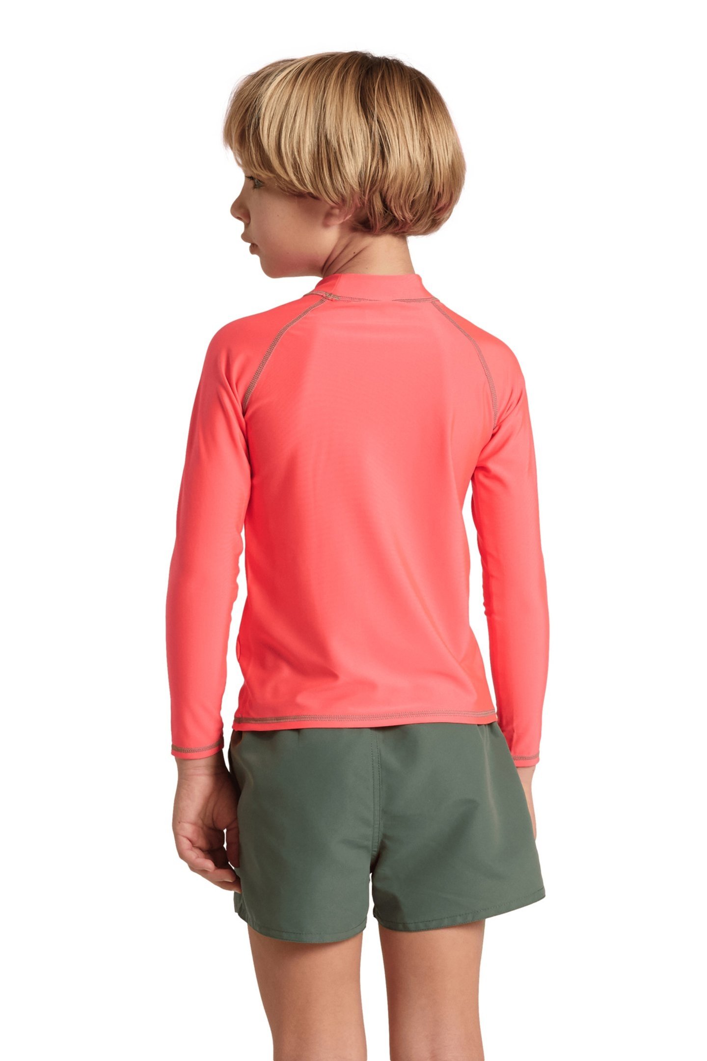 UNISEX JR ARENA RASH VEST L/S GRAPHIC FLUO RED-JADE 4