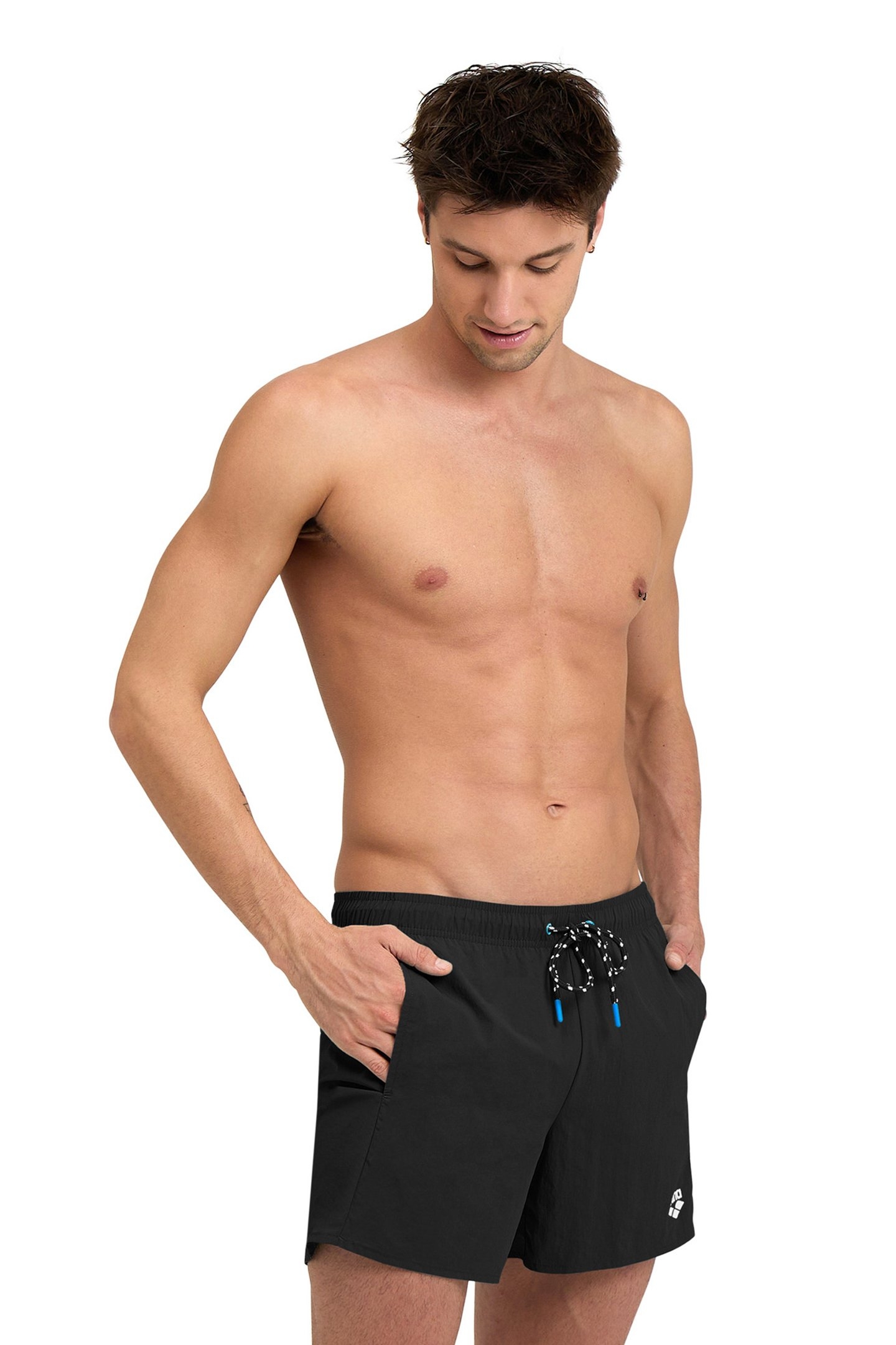 MEN'S ARENA PRO_FILE BEACH SHORT BLACK-WHITE 1
