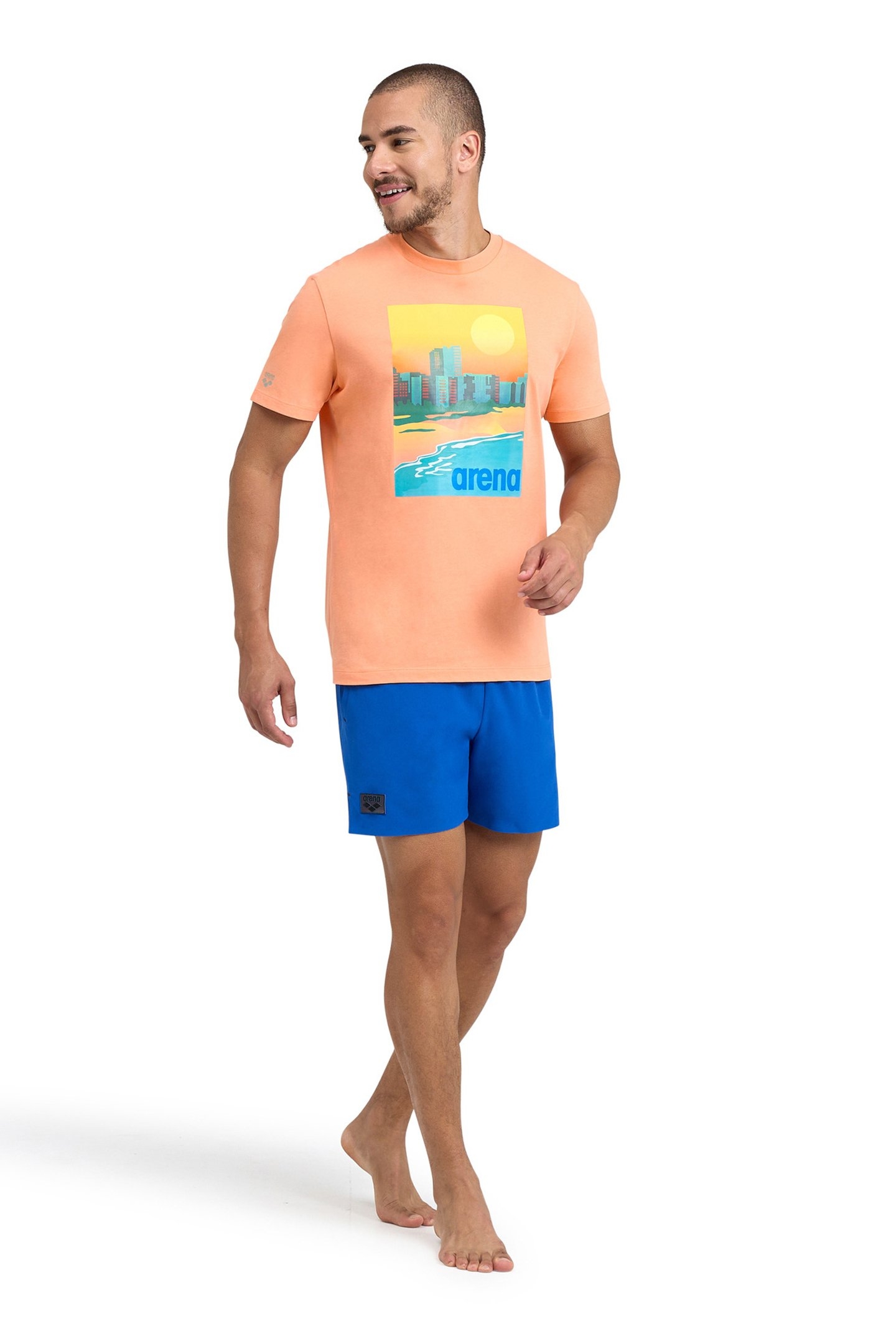 MEN'S T-SHIRT SOLID COTTON LIGHT NESPOLA-SUNSET 3