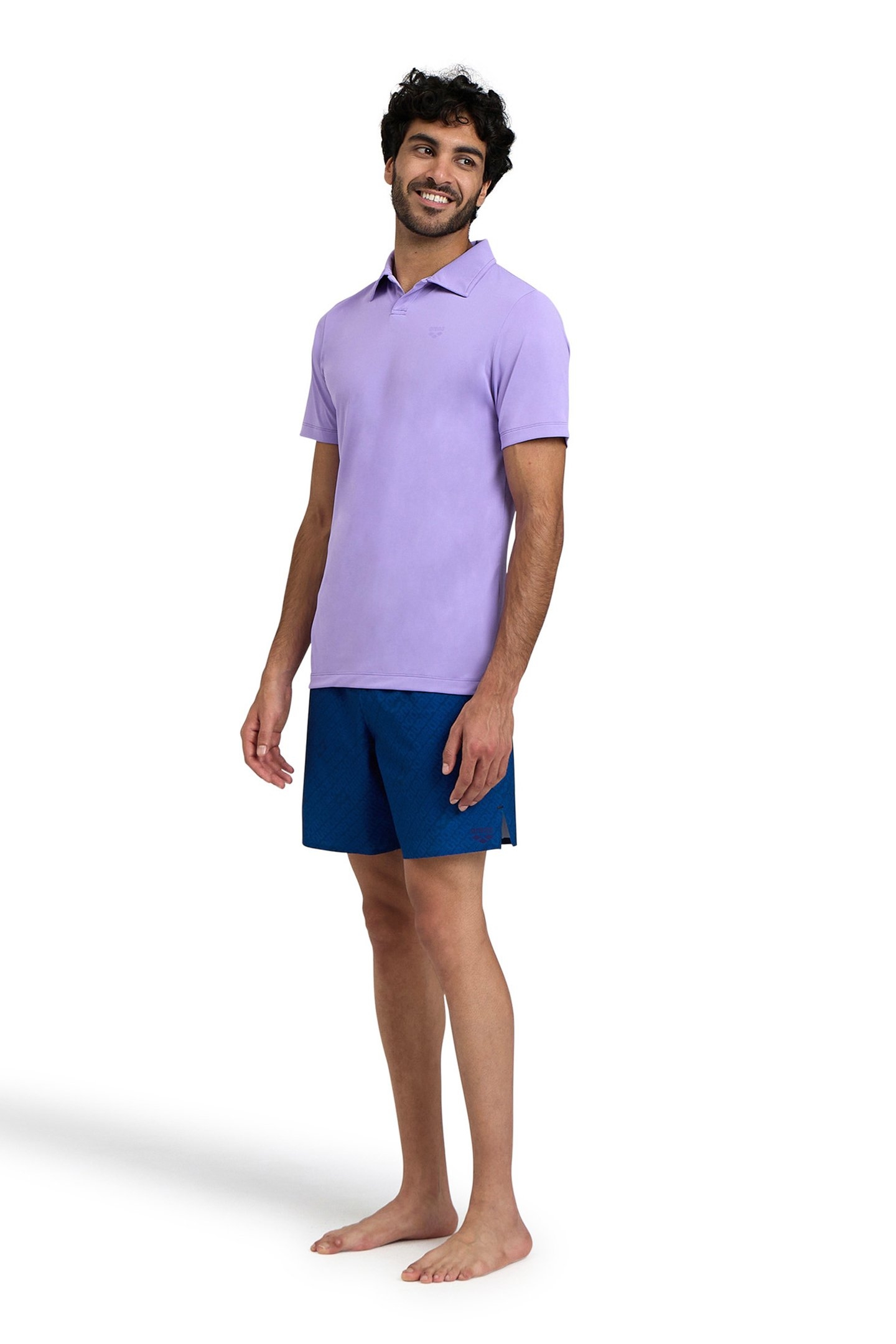 MEN'S POLOSHIRT SOLID LAVANDA-DARK LAVANDA 3