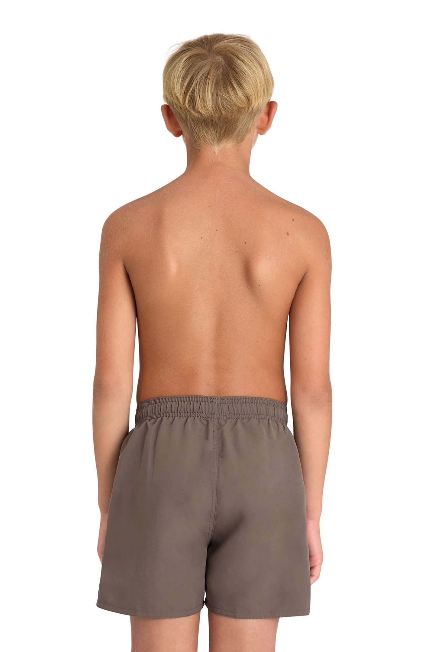 BOYS' BEACH BOXER SOLID R DARK OLIVE-TURQUOISE 2