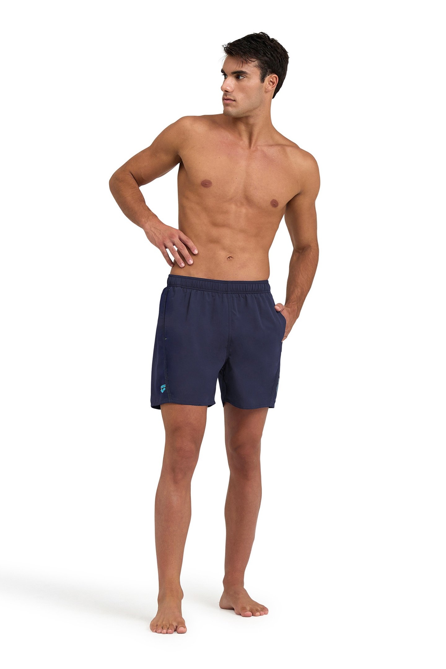 FUNDAMENTALS ARENA LOGO BOXER R NAVY-TURQUOISE 3