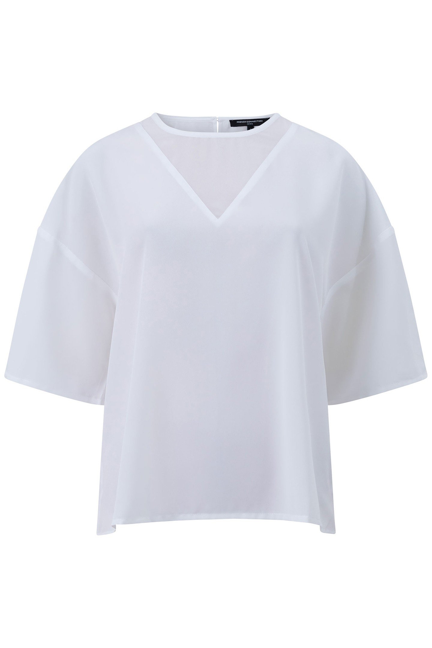 CAPRIANA CREPE TOP LINEN WHITE 4