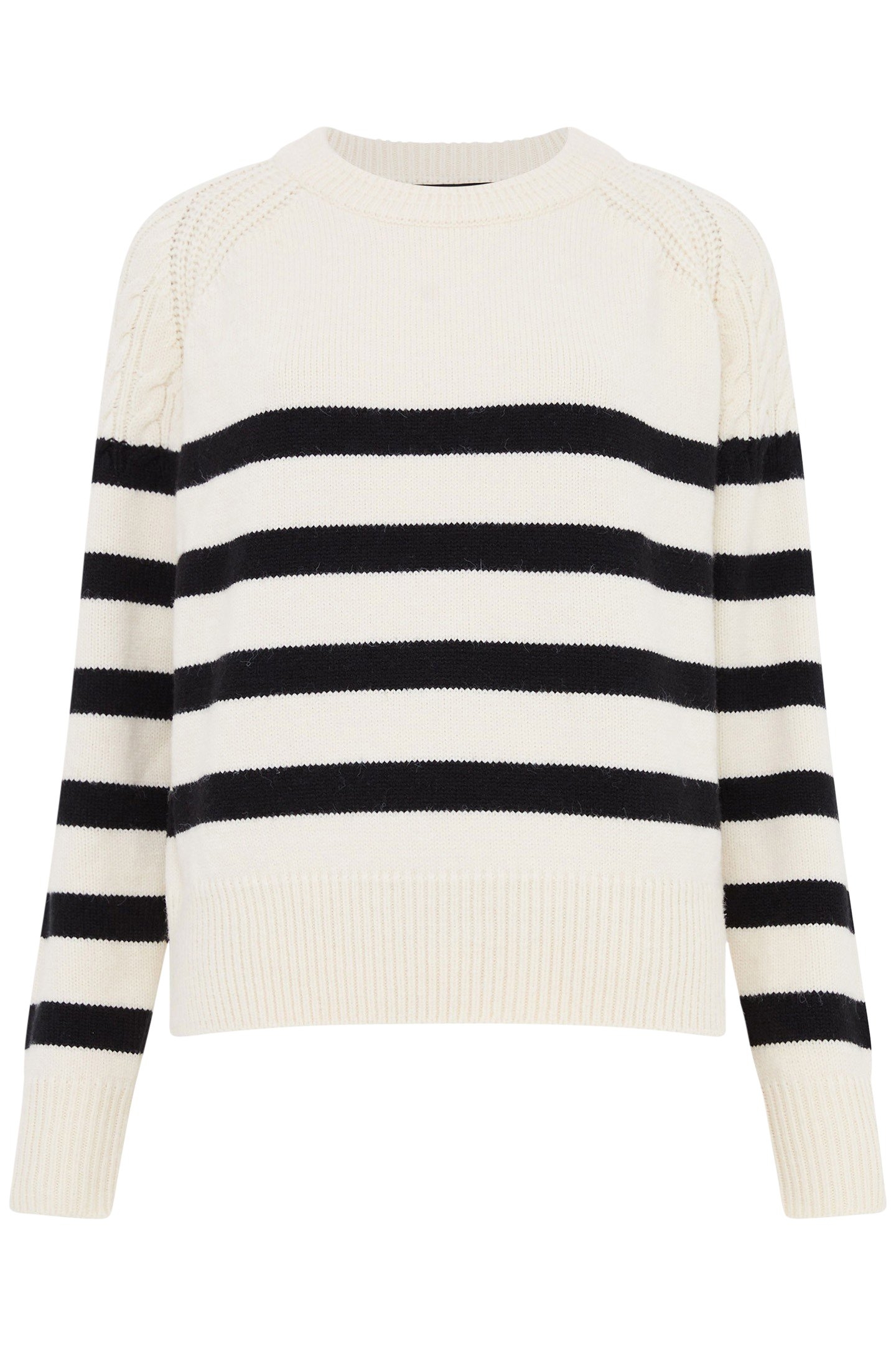 QUINLEY STRIPE JUMPER CLASSIC CREAM/BLACKO 4