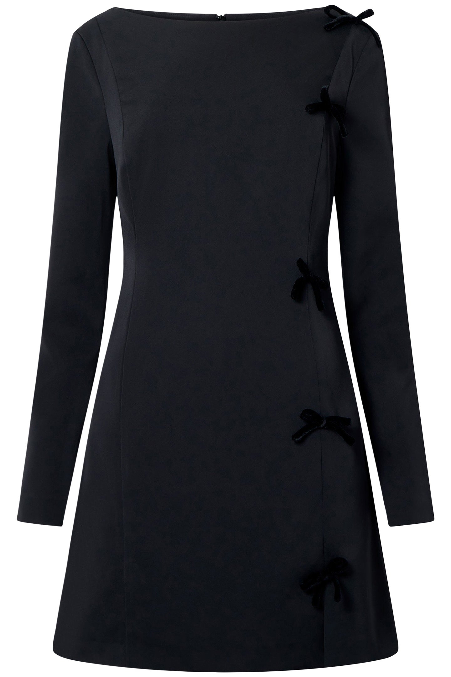 FENIX SATIN BOW LS DRESS BLACKOUT 3