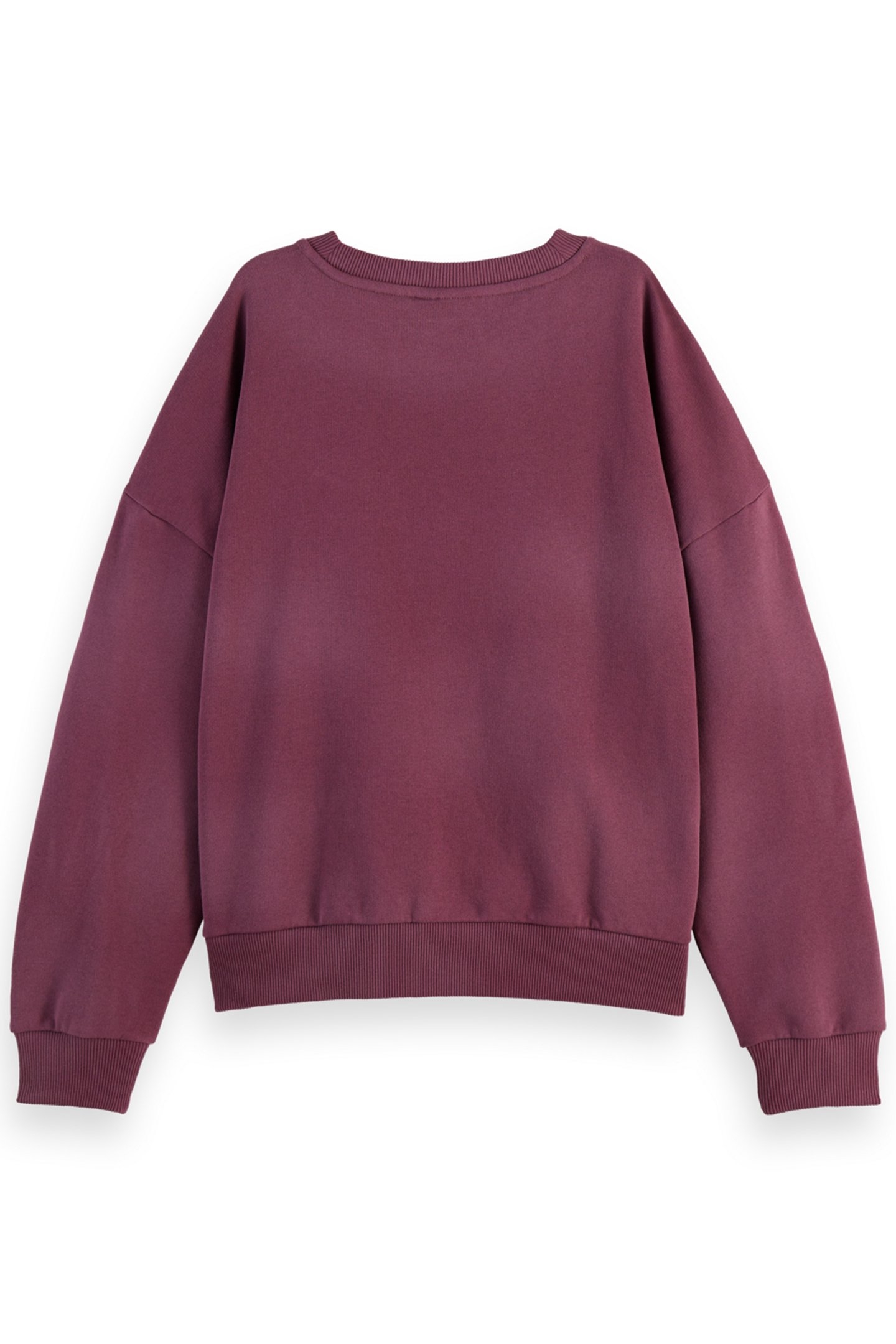 CHEST ARTWORK BOYFRIEND FIT SWEATSHIRT BERRY 2