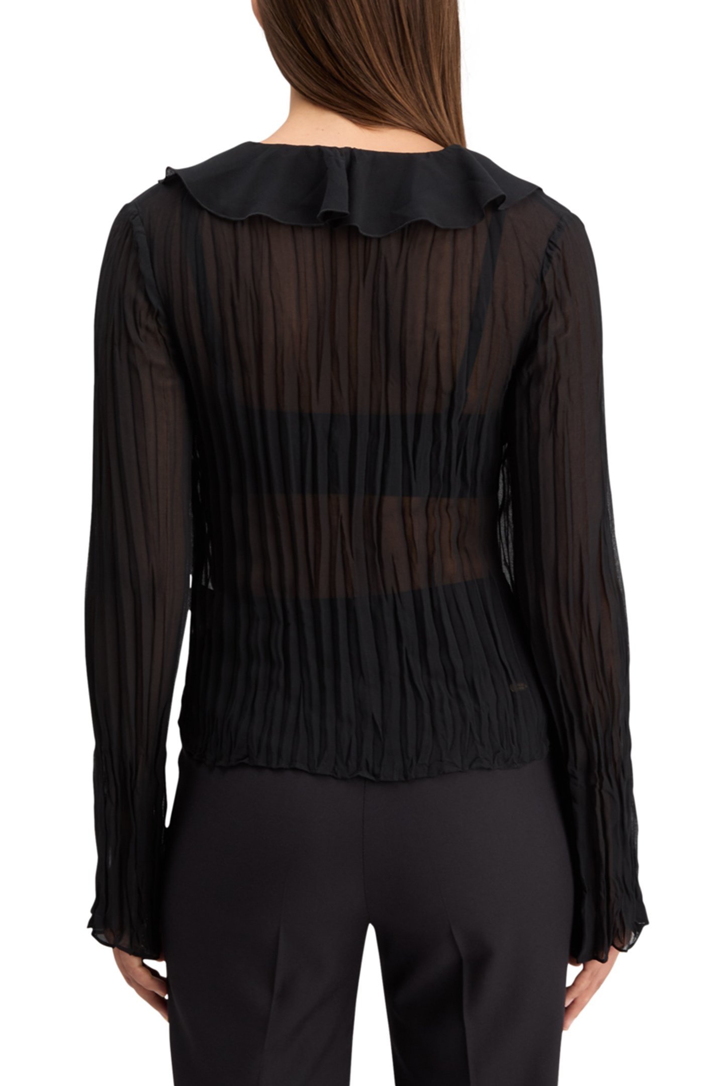 RUFFLED TOP EVENING BLACK 2