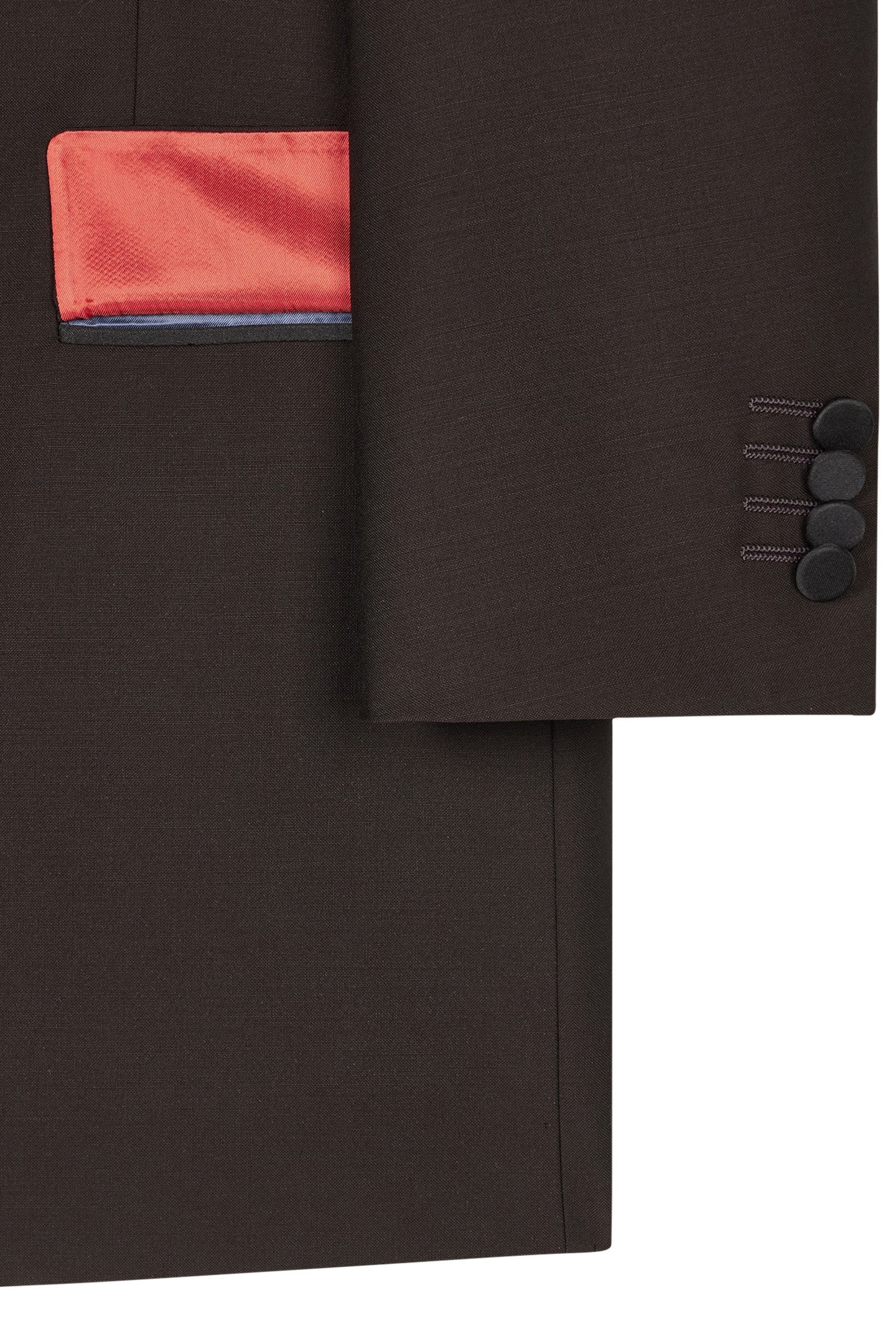 TAILORED FIT 1 BUTTON EVENING SUIT AUBERGINE 8