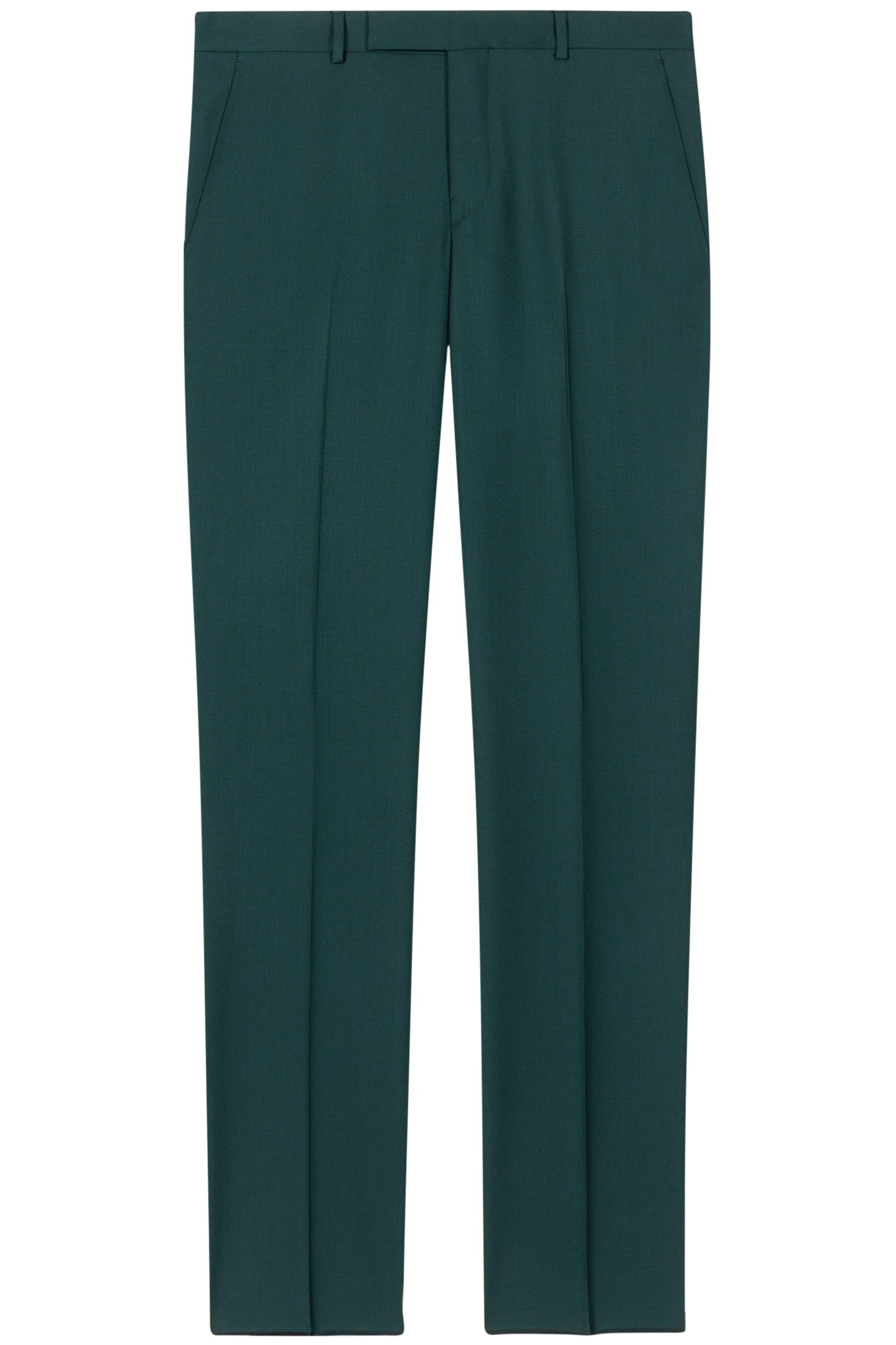 MENS TAILORED FIT 2 BUTTON SUIT PETROL GREEN 7