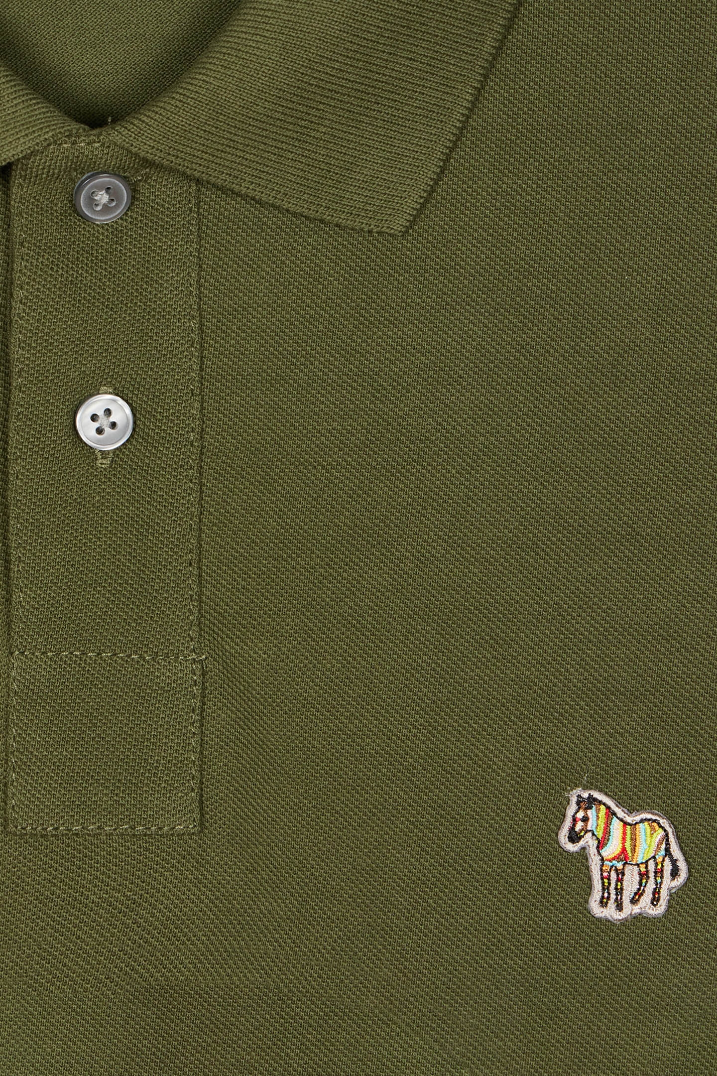 REG FIT SS POLO SHIRT ZEBRA MILITARY 2