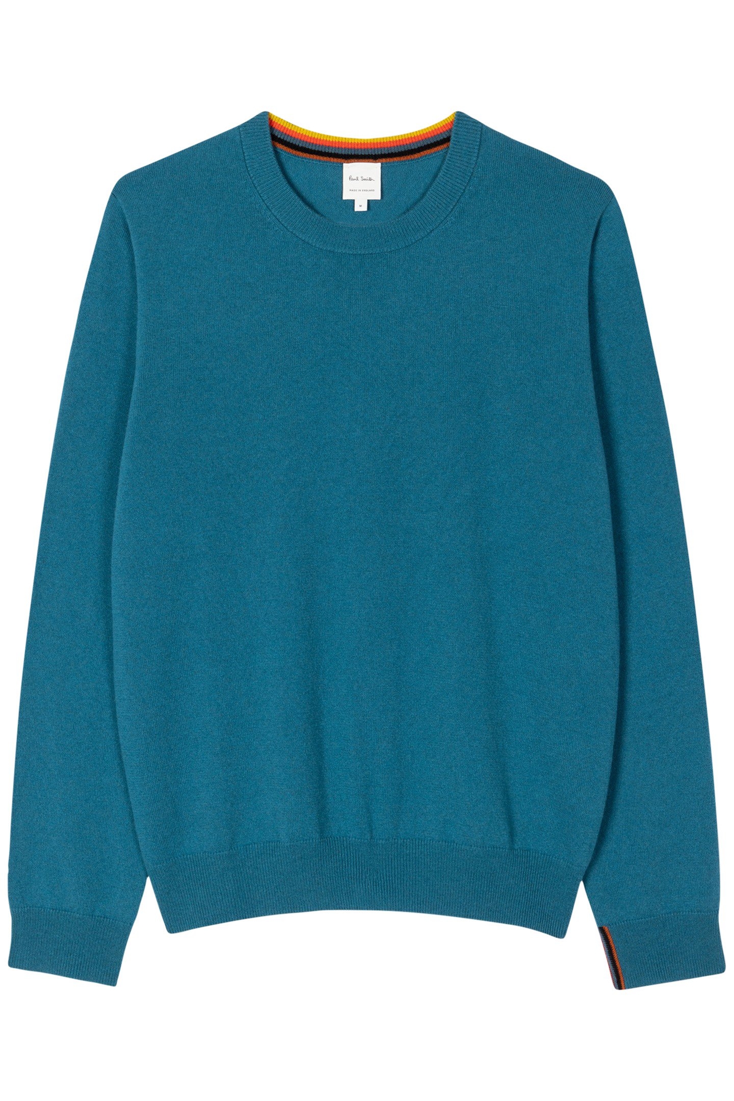 MENS SWEATER CREW NECK PETROL BLUE 1