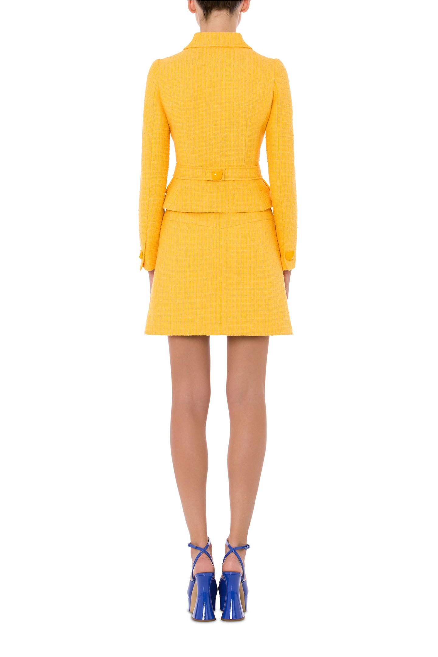 TEDDY BUTTONS TWEED JACKET YELLOW 2