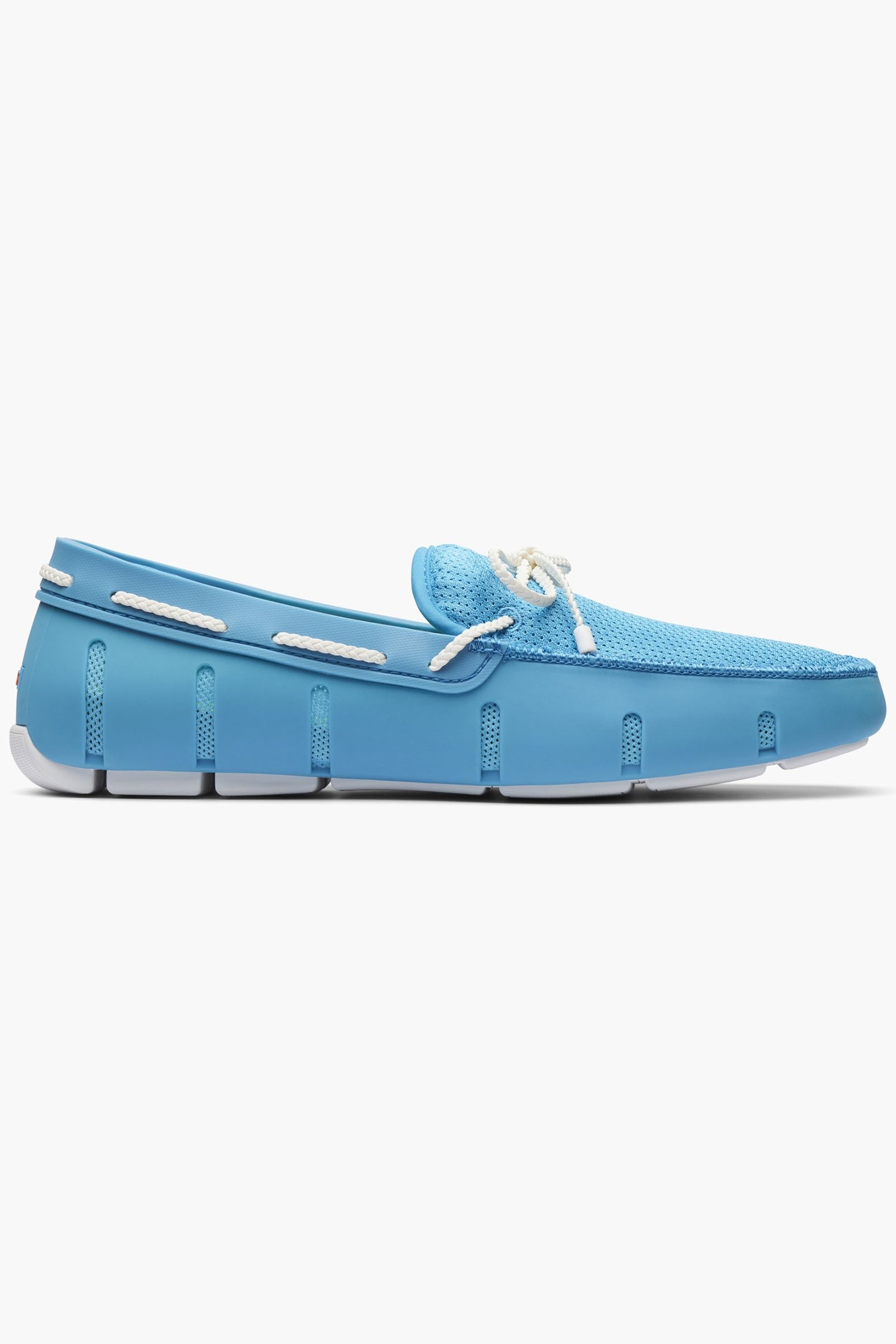 BRAIDED LACE LOAFER AQUA/WHITE 1