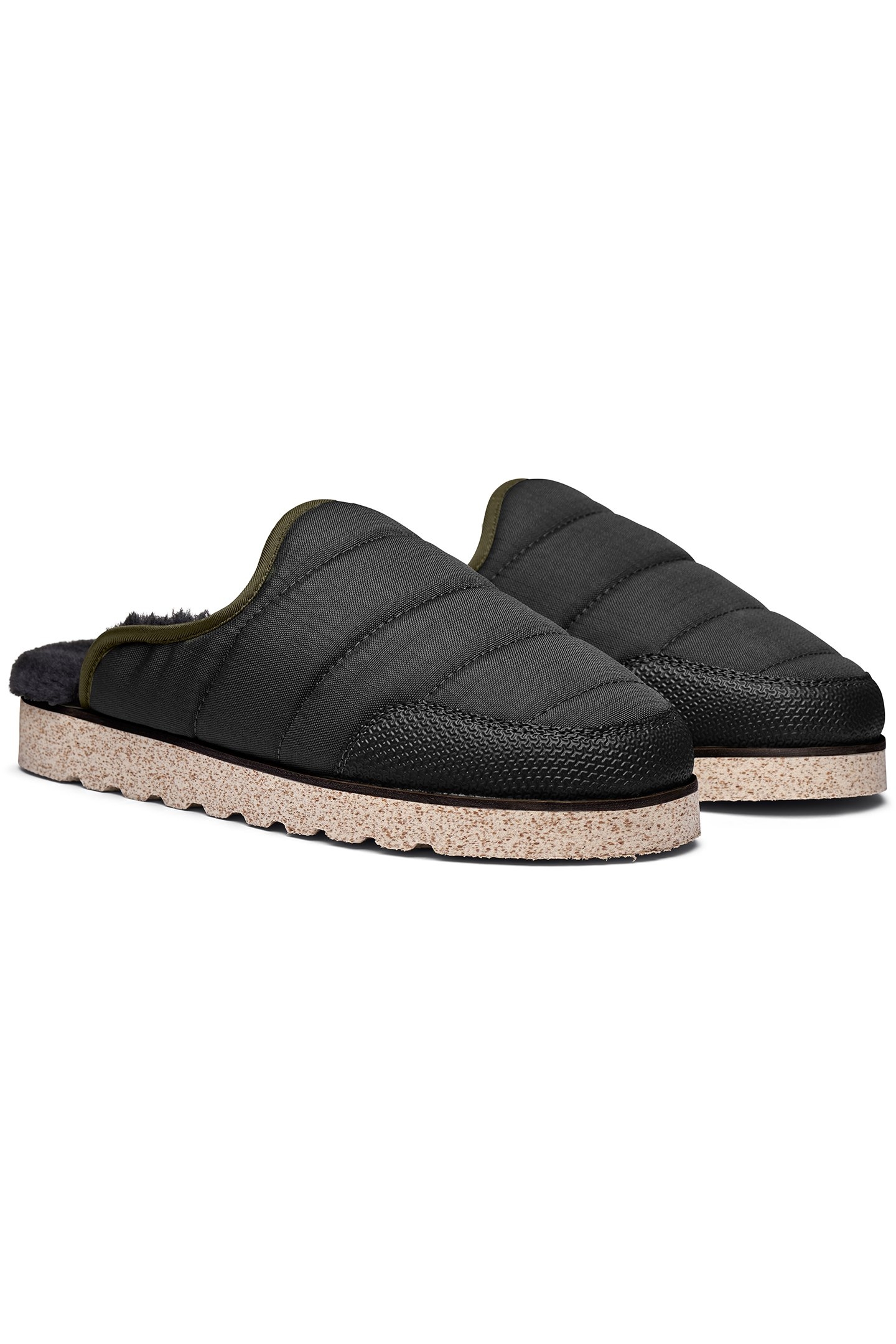 INDOOR SLIPPER BLACK/OLIVE 2