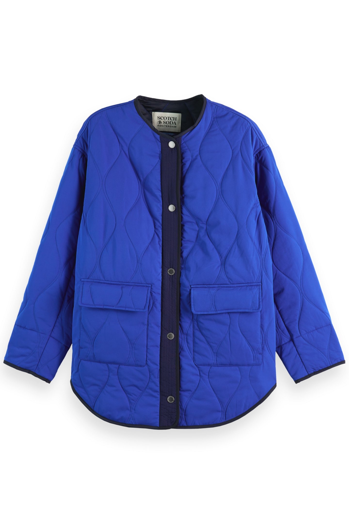OVERSIZED ONION QUILT LINER JACKET ELECTRIC BLUE 4