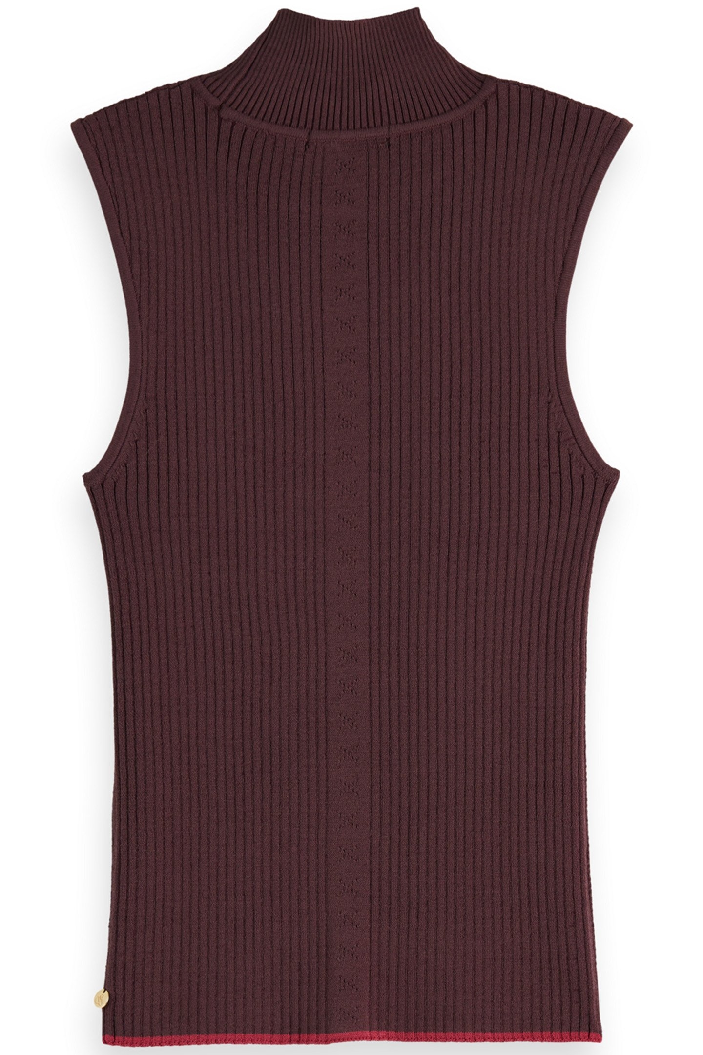 RIBBED KNITTED TANK WINE 2